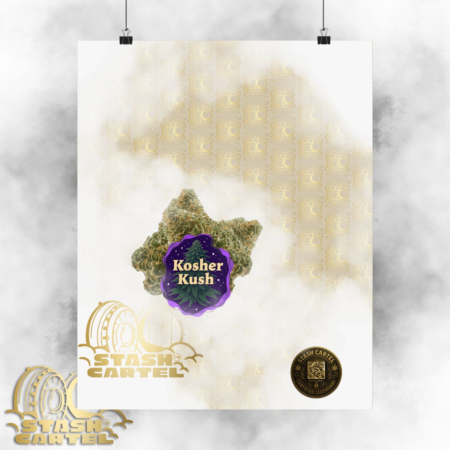 ✡️🌿 Kosher Kush Poster – Sacred Indica Poster with Award-Winning Gas