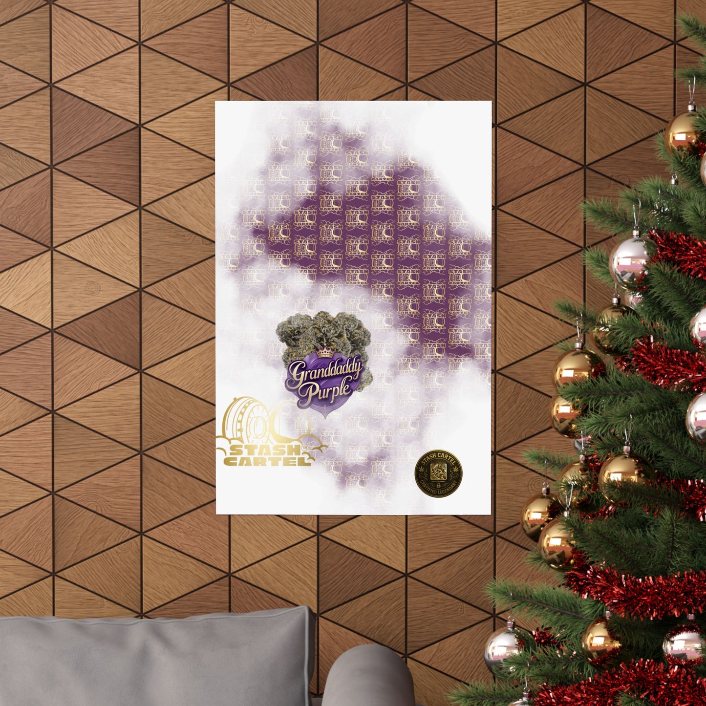 👑 "Granddaddy Purple" Poster – Indica Royalty in Regal Purple Tones