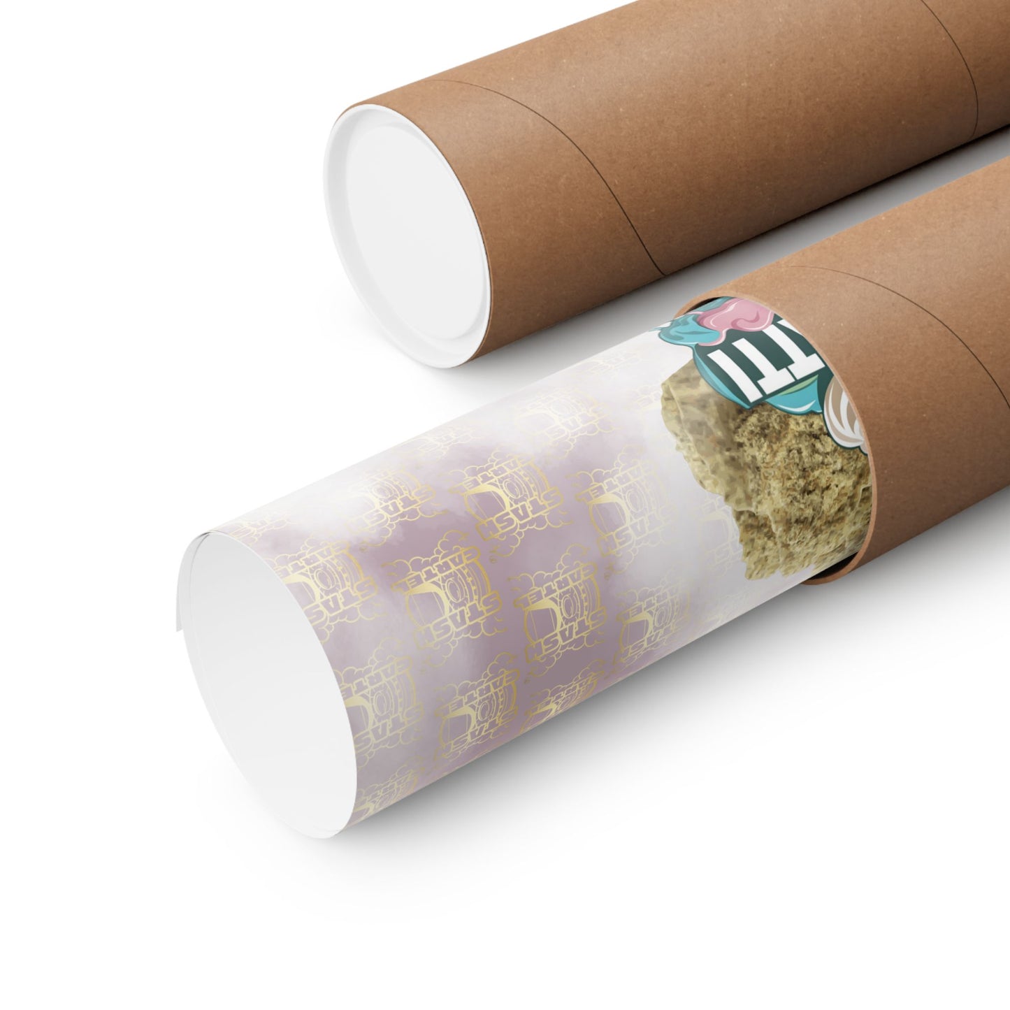 🍦🔥 Gelatti Poster – Bold Hybrid Art with Creamy Gelato & Biscotti Terps