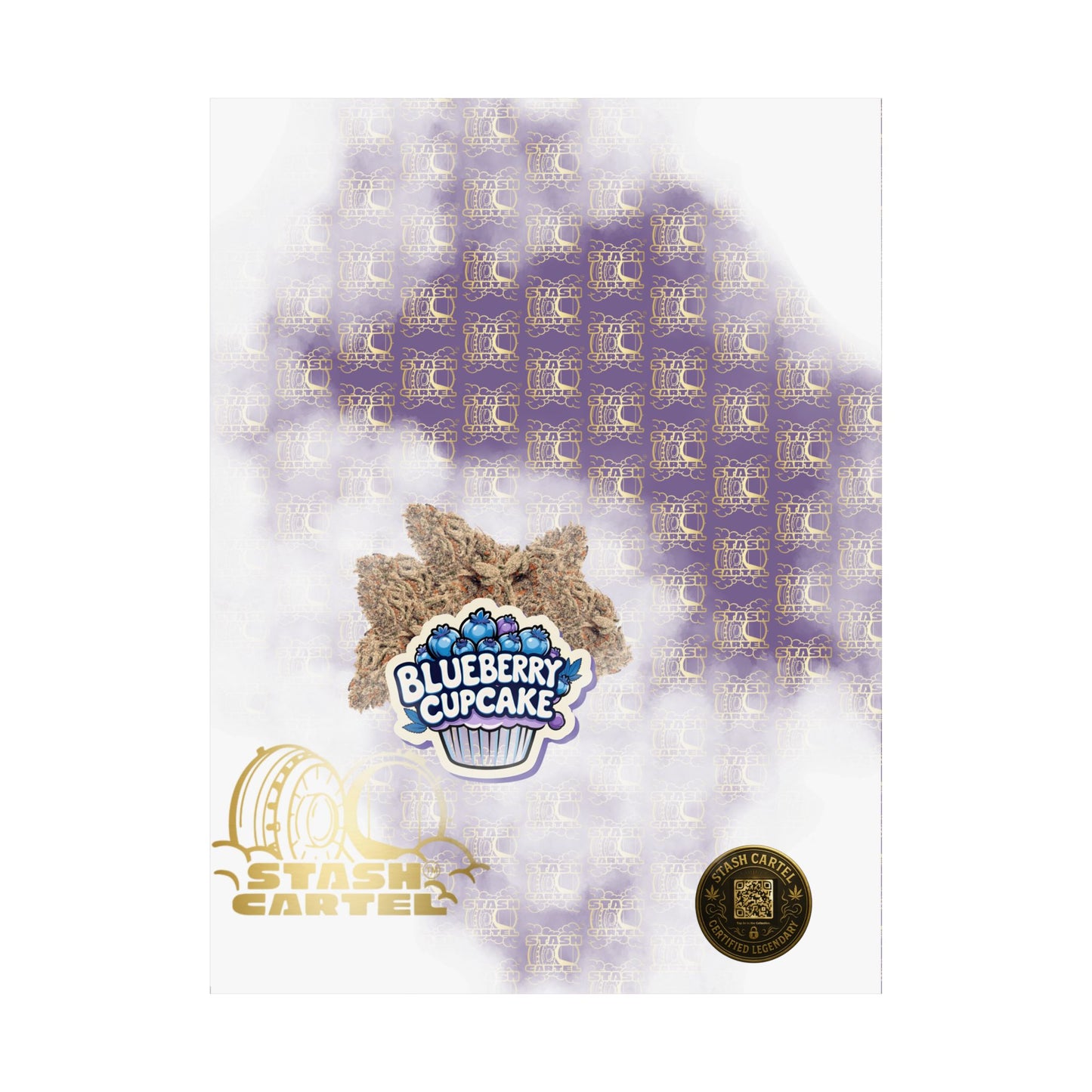 🧁💙 "Blueberry Cupcake" Indica-Hybrid Poster – Berry Baked Bliss