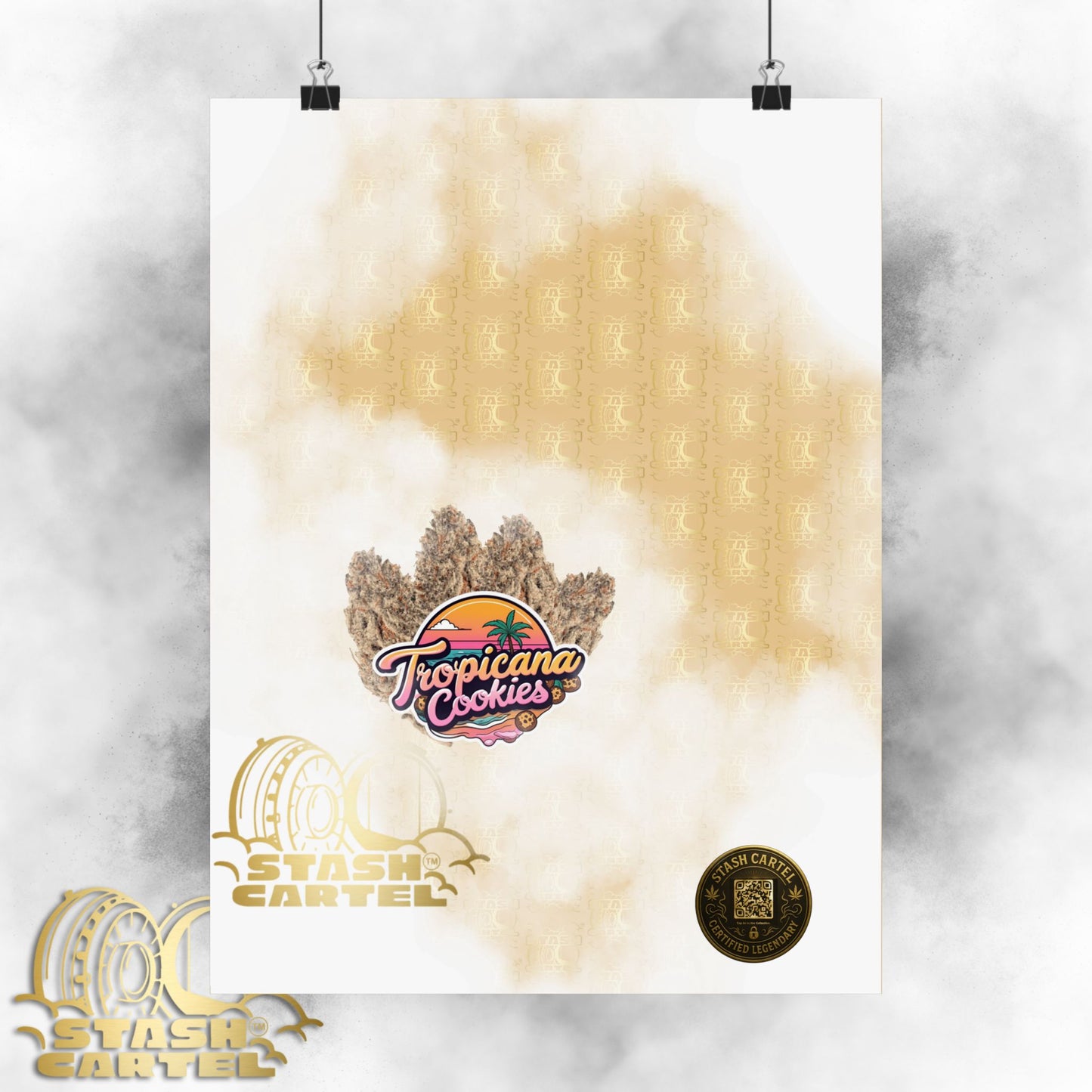 🍊🍪 Tropicana Cookies Poster – Bright Citrus Sativa Poster with Cookie Gas