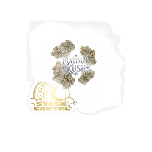 Platinum Kush Transparent Outdoor Sticker – Cannabis Culture Collectible