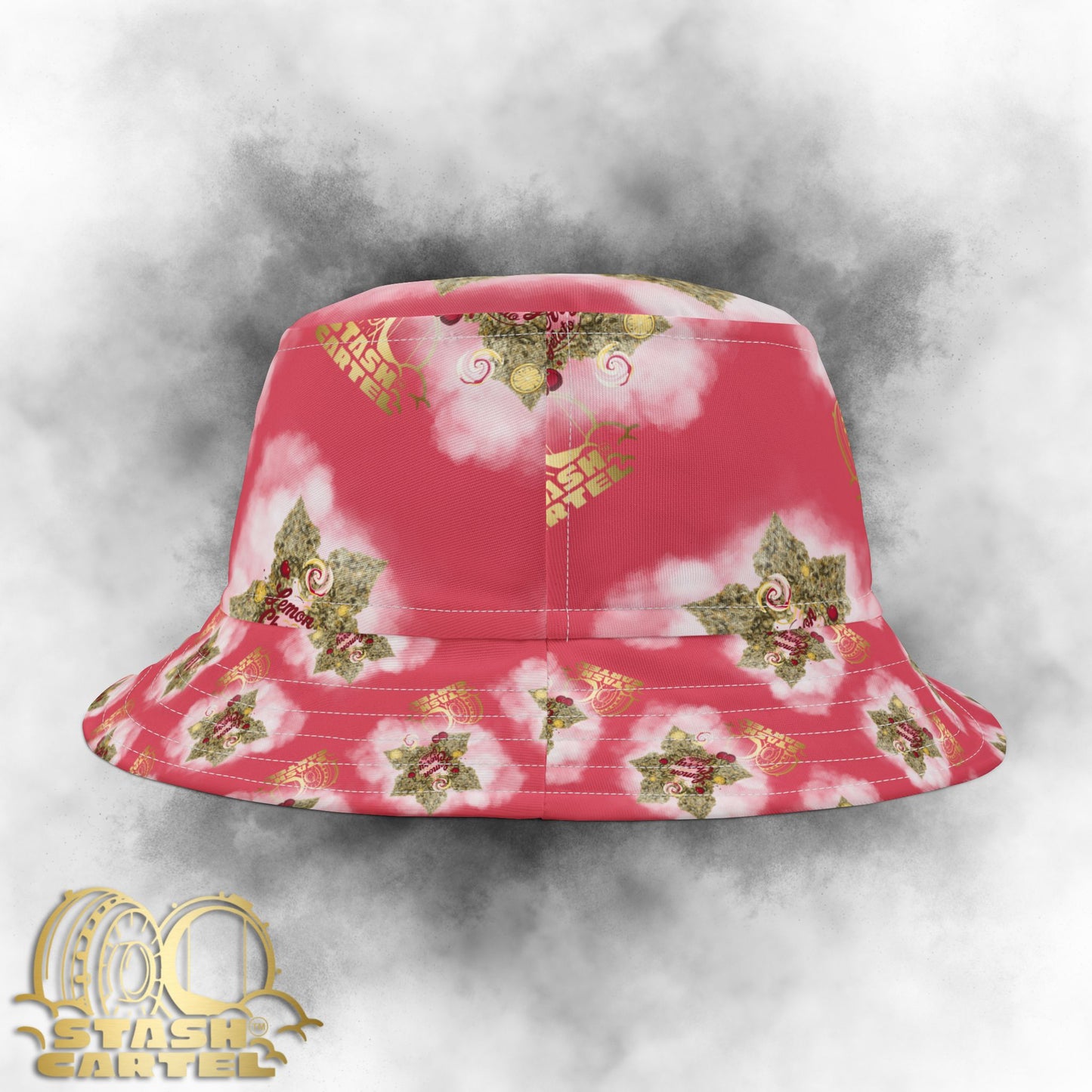Lemon Cherry Gelato Bucket Hat – Drippy Dessert with Exotic Appeal