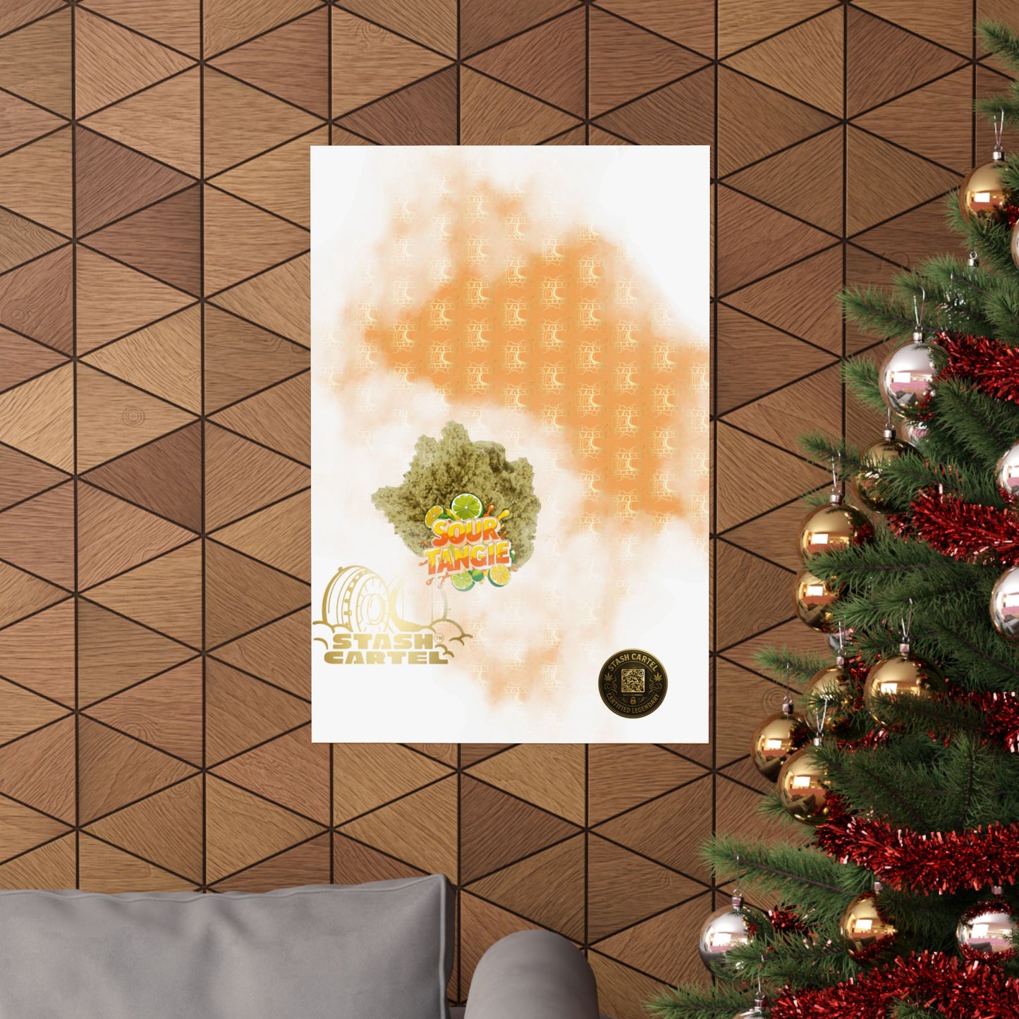 🍊⚡ Sour Tangie Poster – Citrus-Forward Sativa Poster with Diesel Drive