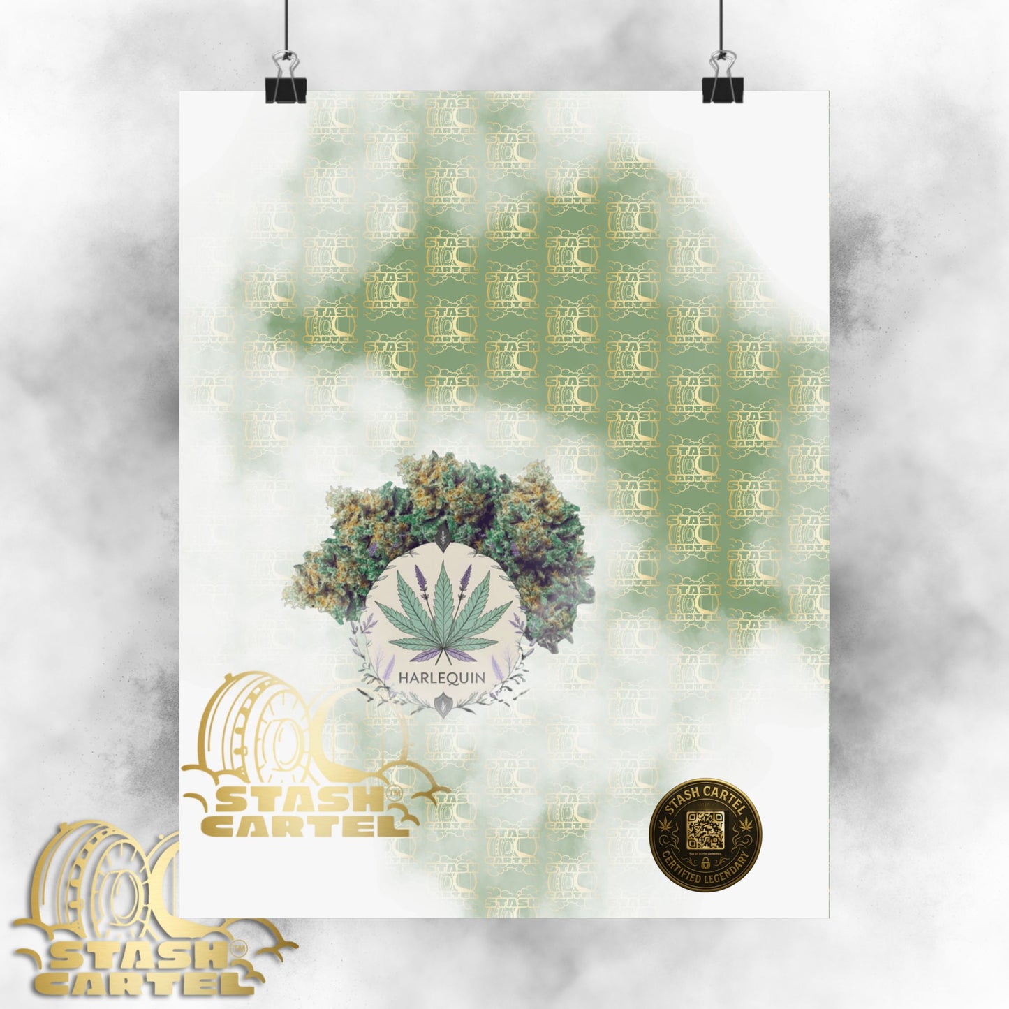 💚🎭 Harlequin Poster – Balanced CBD Poster for Calm & Creativity