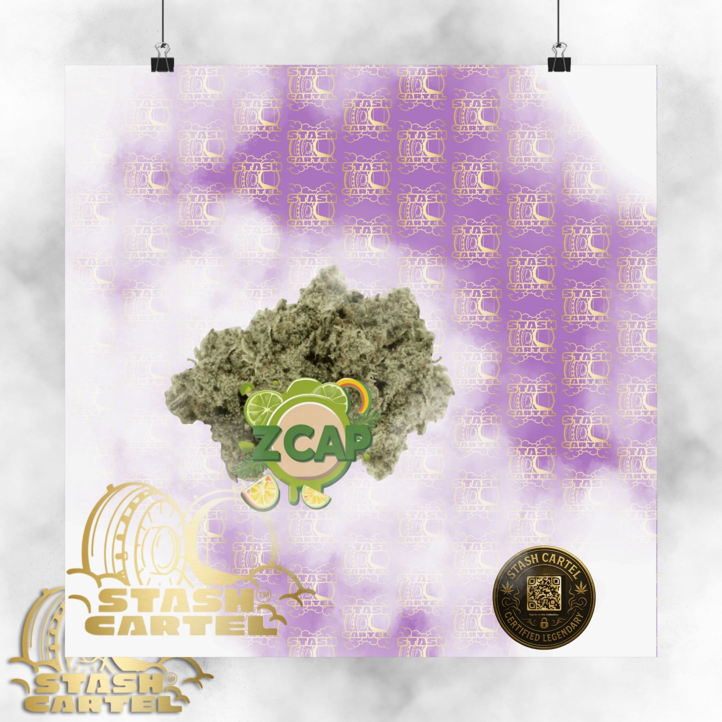 🧢🍬 Z Cap Poster – Designer Zkittlez Hybrid Wall Poster with Drippy Terps