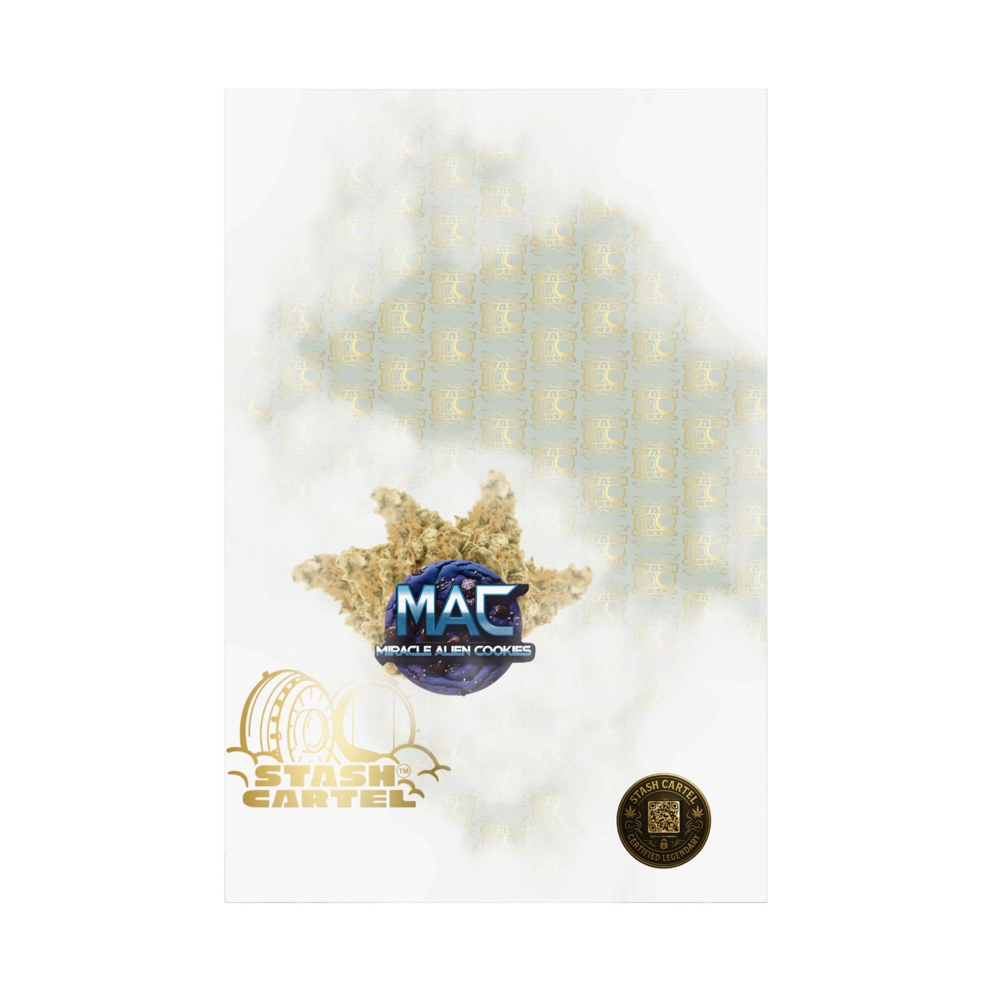 👽🍪 MAC (Miracle Alien Cookies) Poster – Cosmic Hybrid Wall Art with Designer Flavor