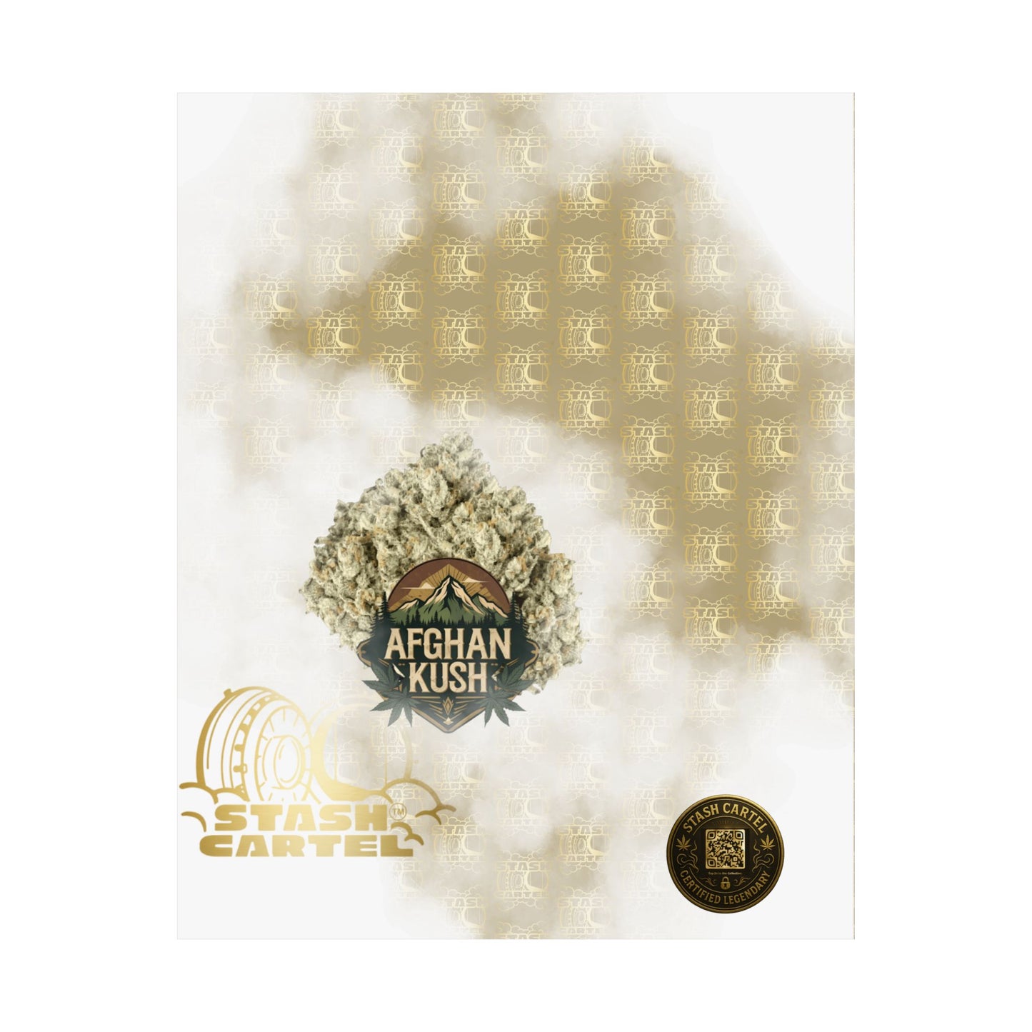 🧿🌄 Afghan Kush Poster – Deep Indica Poster with Landrace Power
