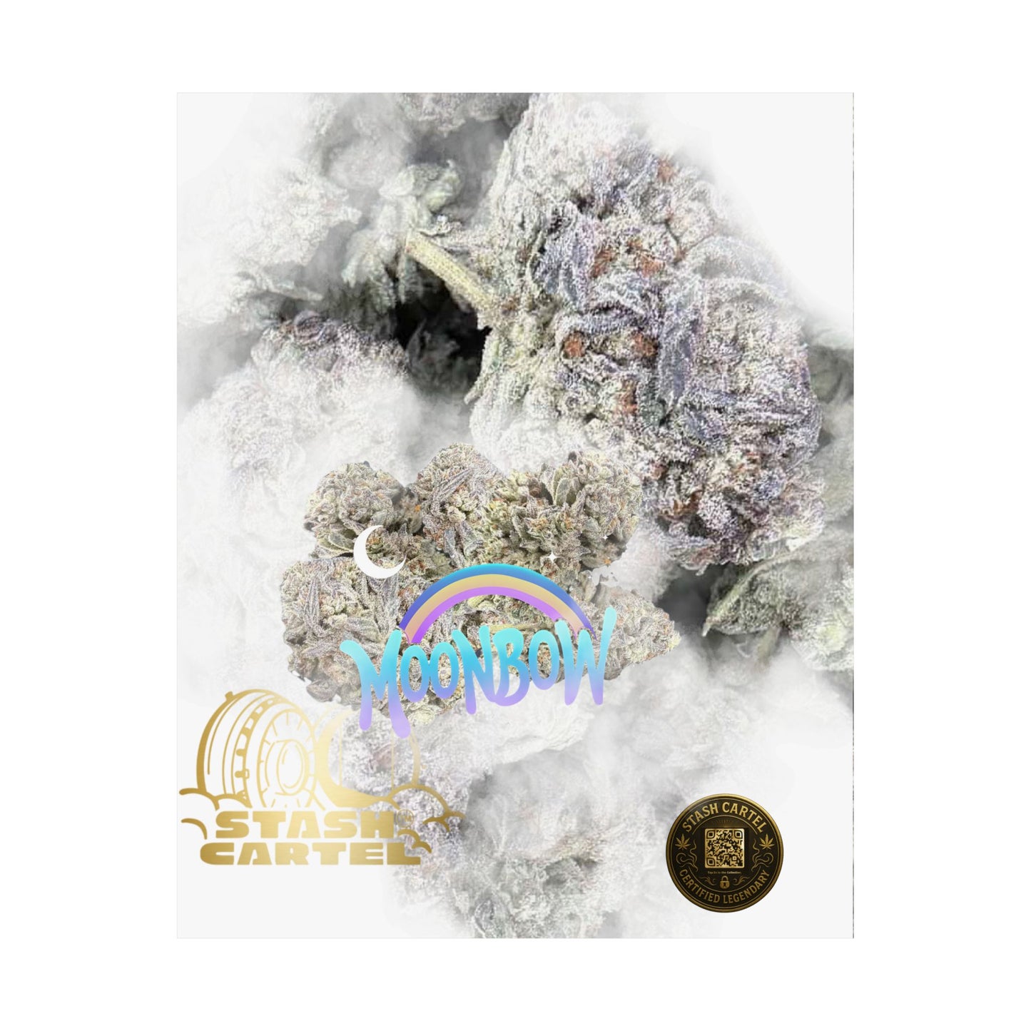 🌈🌌 Moonbow Poster – Hybrid Poster for Cosmic Calm & Candy Gas