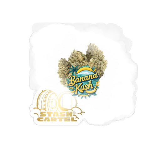 Banana Kush Transparent Outdoor Sticker – Stoner Art Collectible