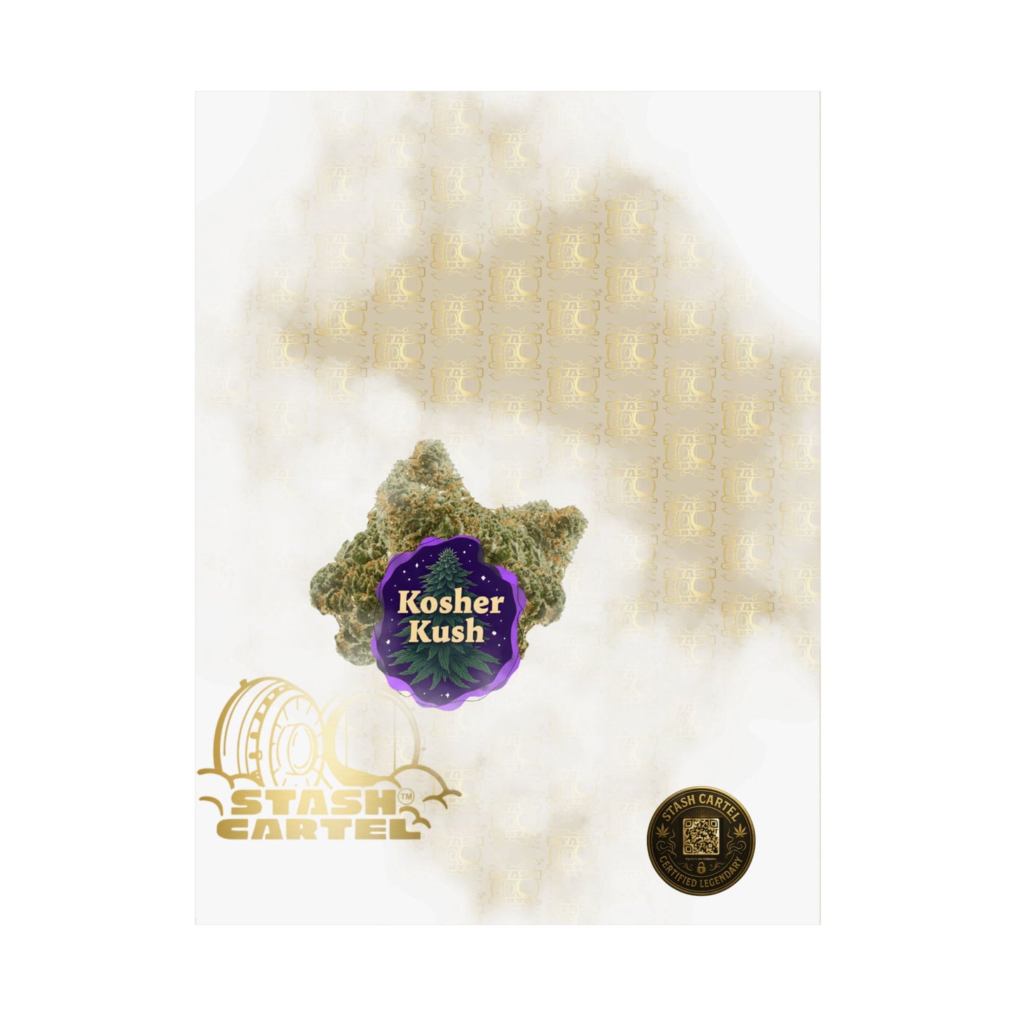 ✡️🌿 Kosher Kush Poster – Sacred Indica Poster with Award-Winning Gas