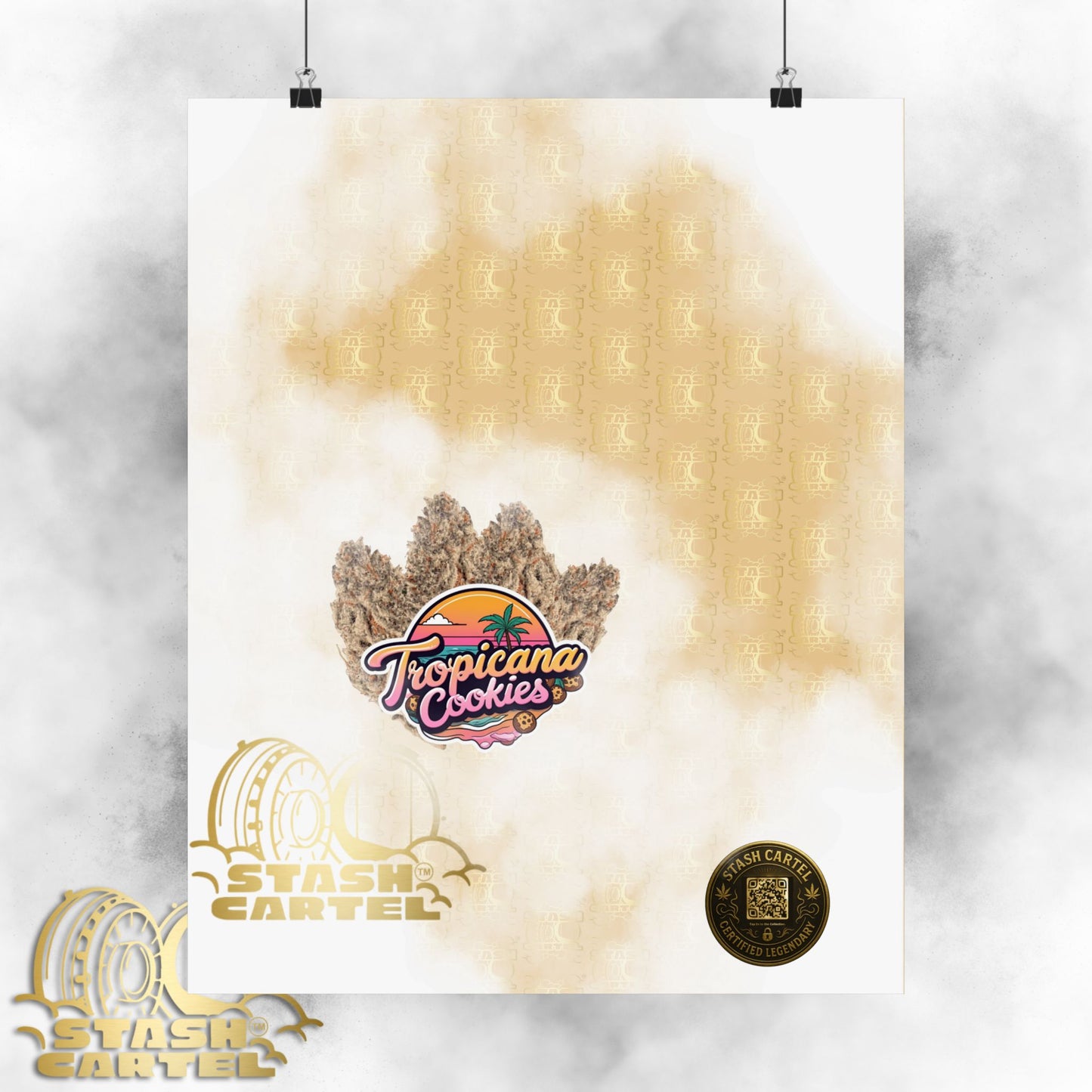 🍊🍪 Tropicana Cookies Poster – Bright Citrus Sativa Poster with Cookie Gas