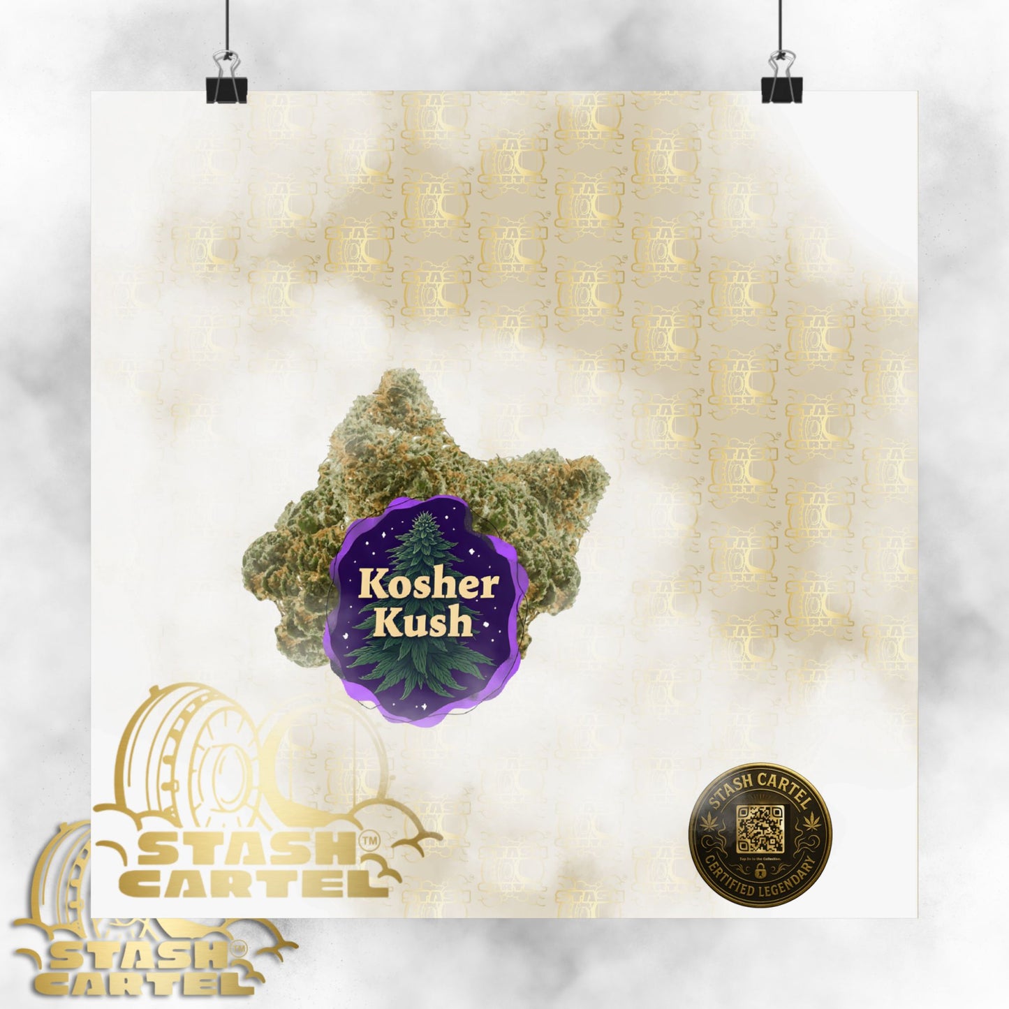✡️🌿 Kosher Kush Poster – Sacred Indica Poster with Award-Winning Gas
