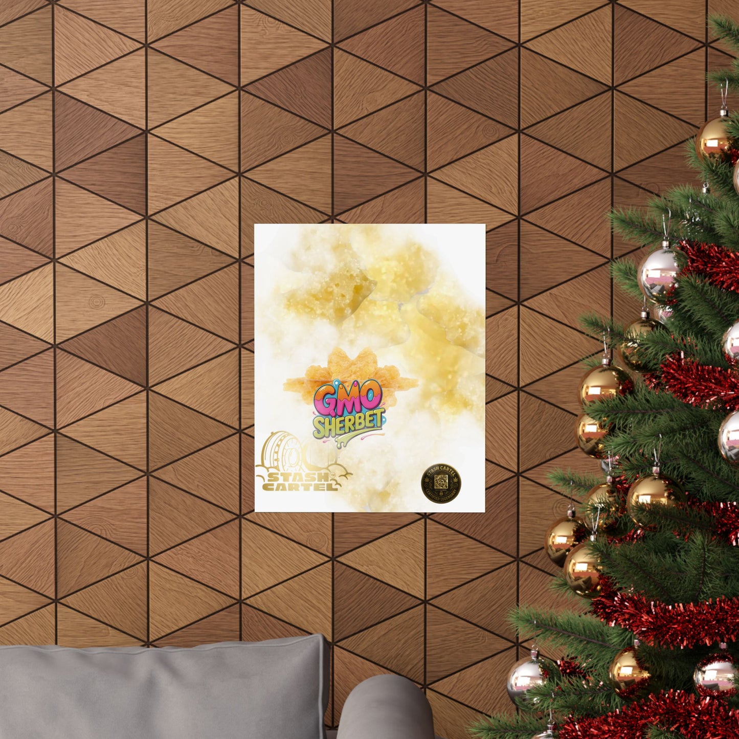 🍧 "GMO Sherbet Crumble Sugar Wax" Terp Profile Art Poster