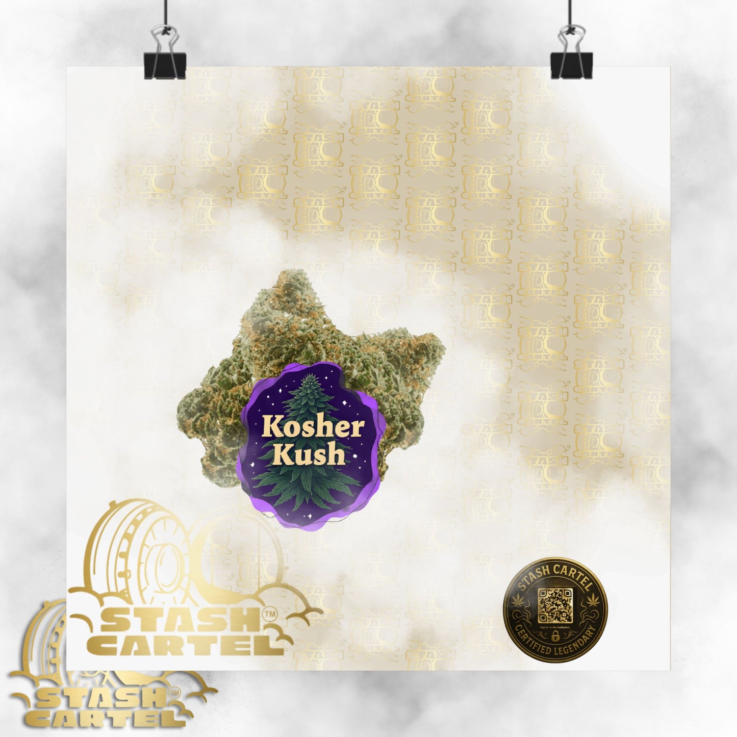 ✡️🌿 Kosher Kush Poster – Sacred Indica Poster with Award-Winning Gas