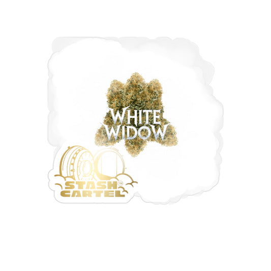 White Widow Transparent Outdoor Sticker – Weed Culture Collectible