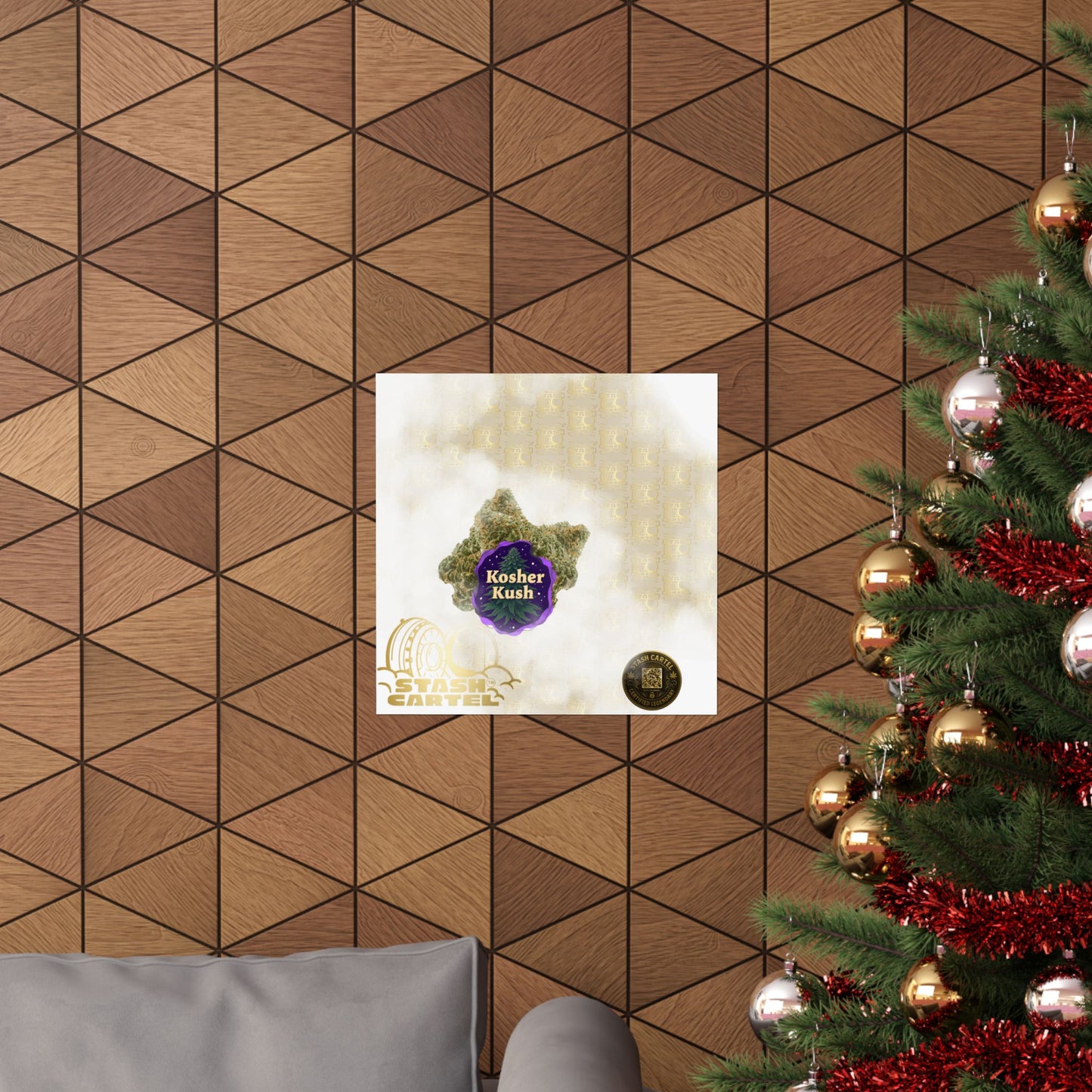 ✡️🌿 Kosher Kush Poster – Sacred Indica Poster with Award-Winning Gas
