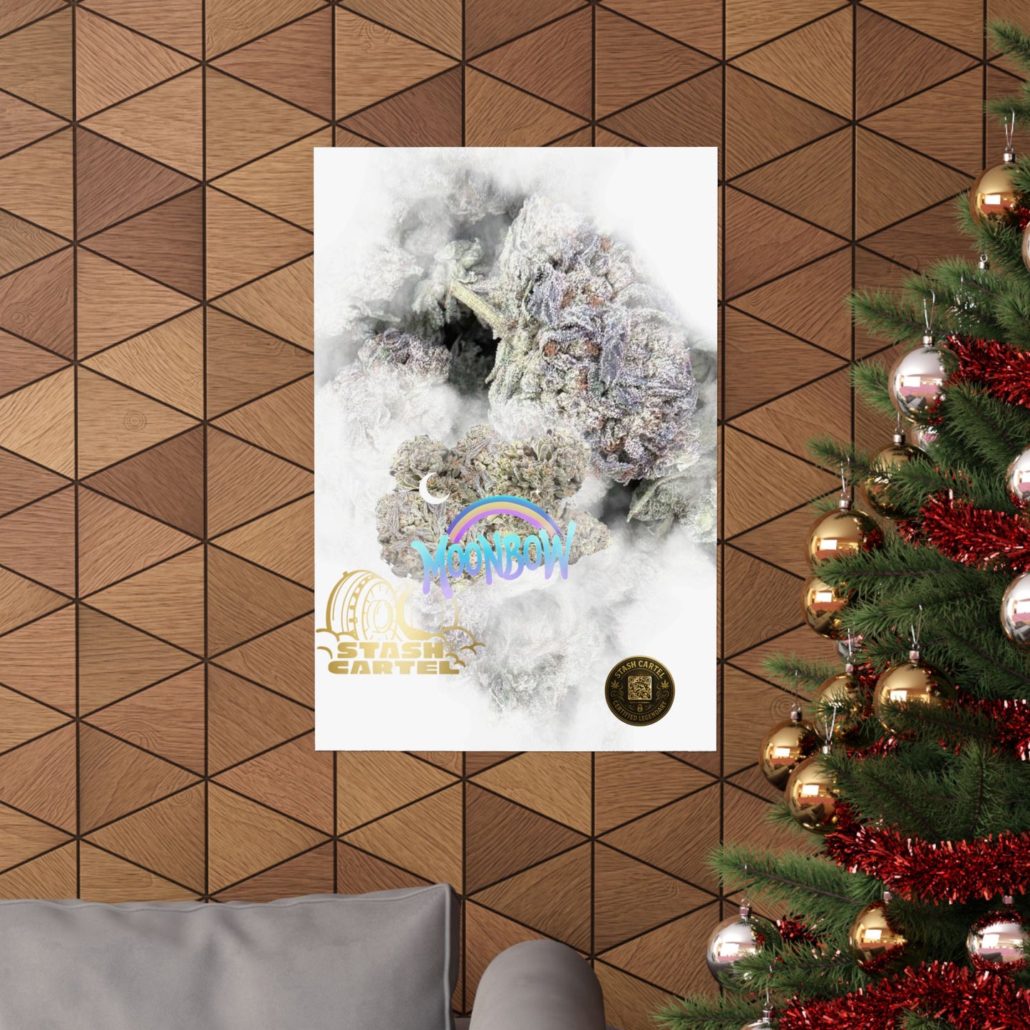 🌈🌌 Moonbow Poster – Hybrid Poster for Cosmic Calm & Candy Gas