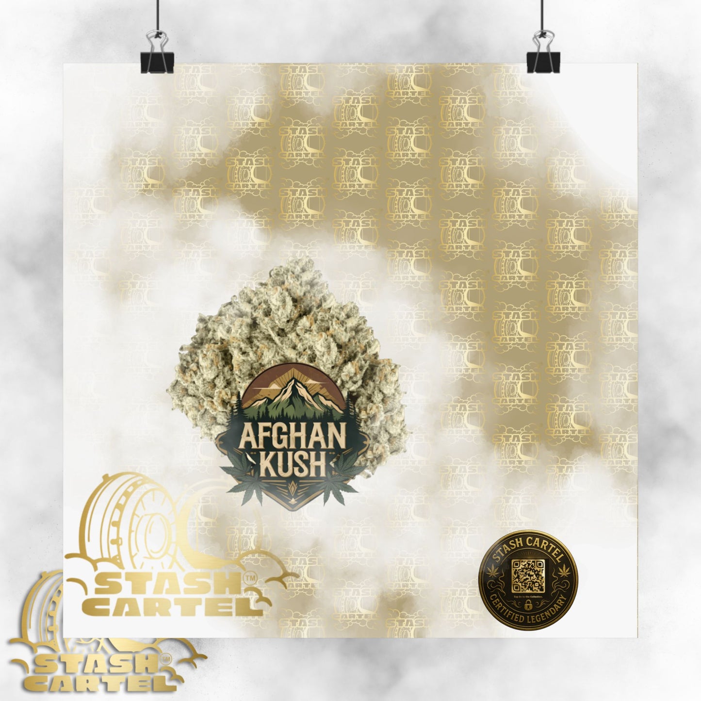 🧿🌄 Afghan Kush Poster – Deep Indica Poster with Landrace Power
