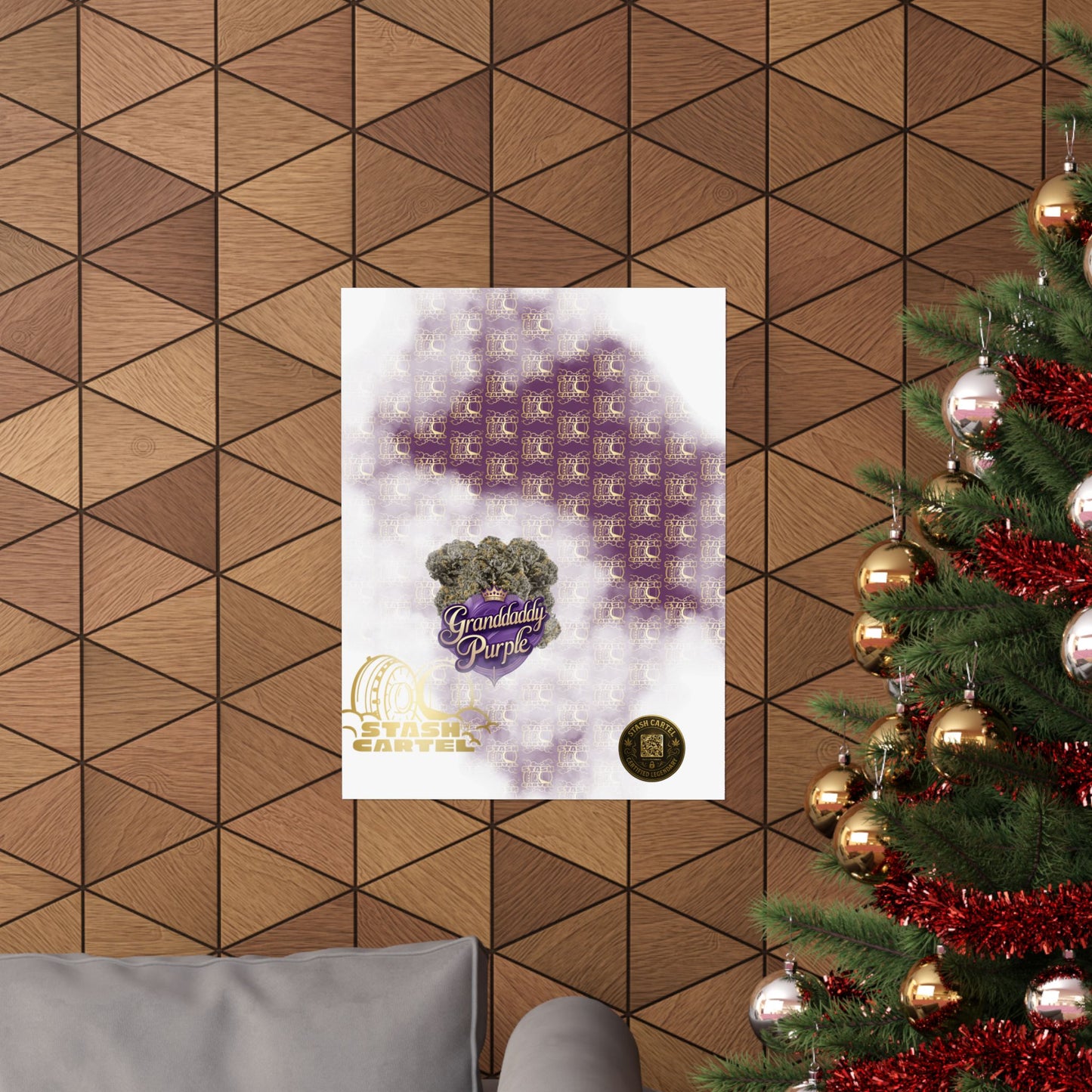 👑 "Granddaddy Purple" Poster – Indica Royalty in Regal Purple Tones