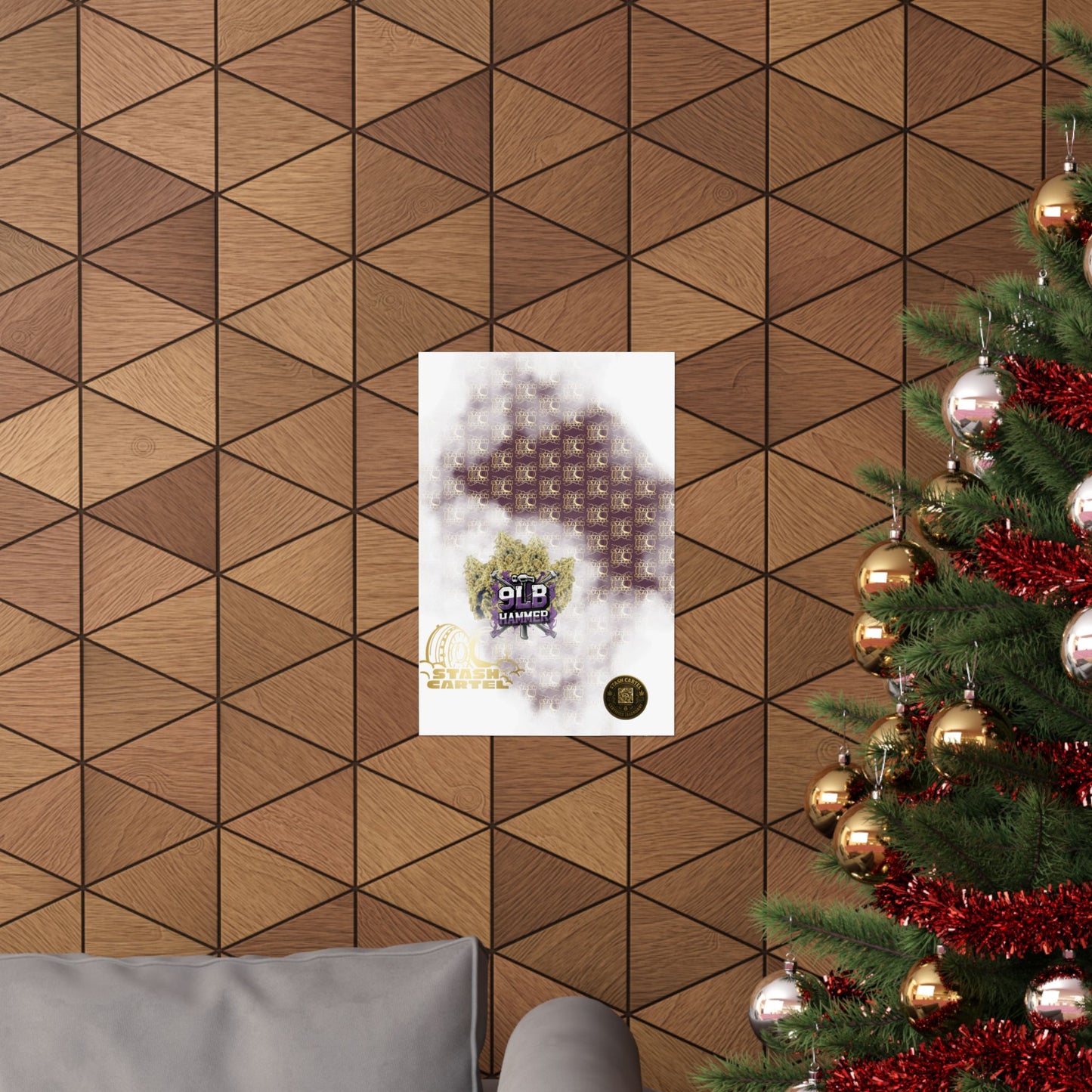 🔨💤 Nine Pound Hammer Poster – Heavy Indica Wall Art with Grape & Lime Terps