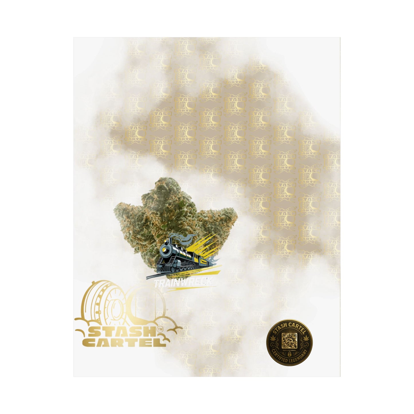 🚂⚡ Trainwreck Poster – High-Voltage Sativa Wall Art for Focus & Flow