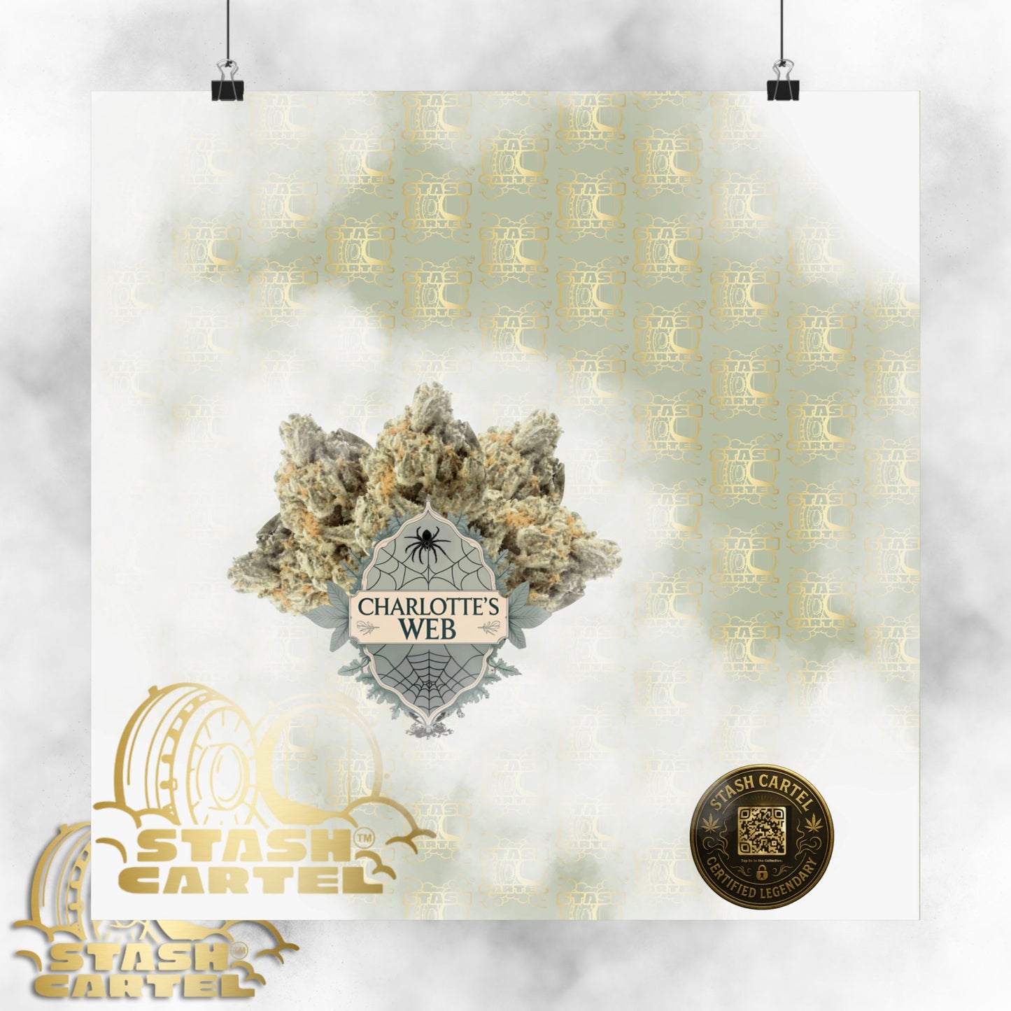 🕸️🌱 Charlotte’s Web Poster – High-CBD Wellness Wall Art with Purpose