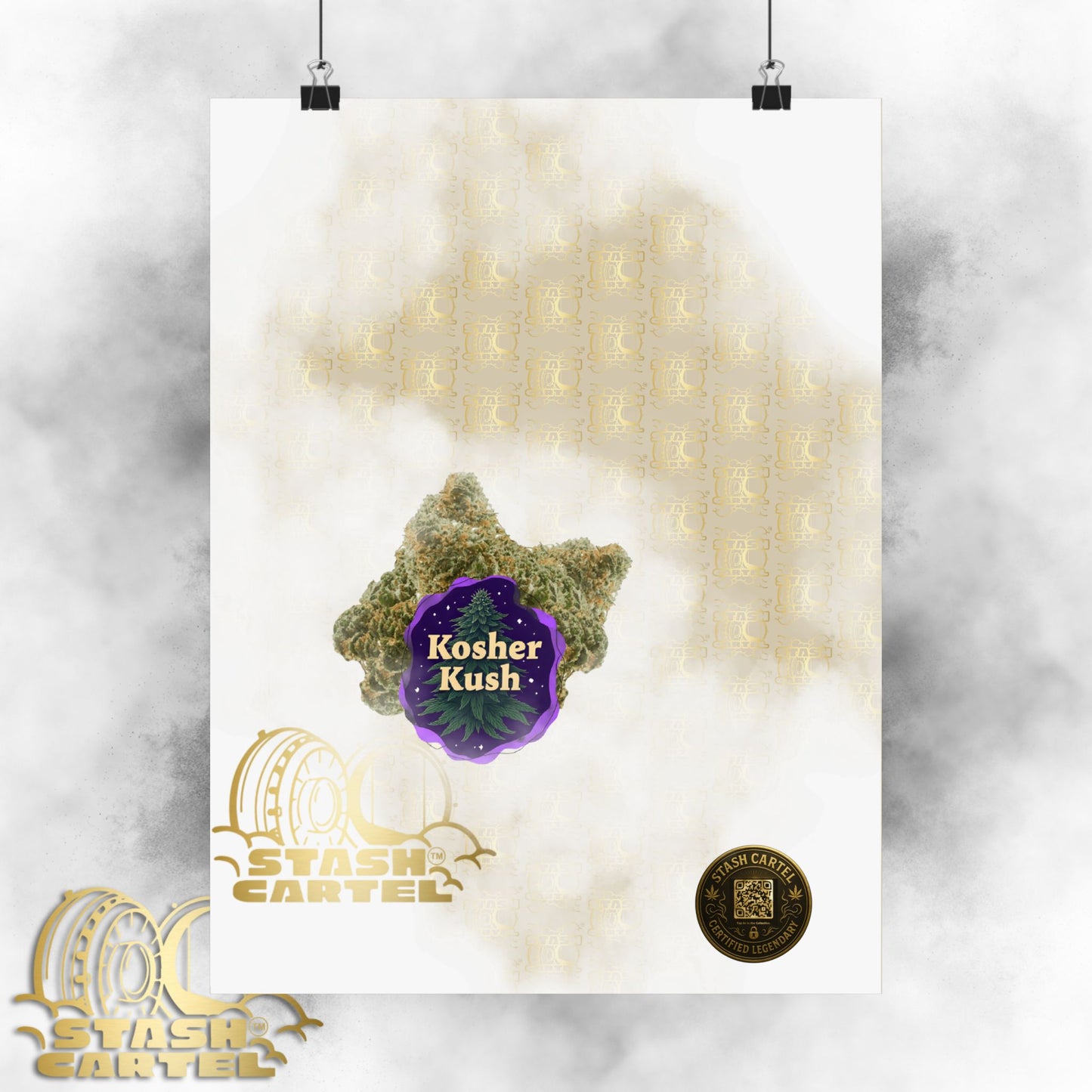 ✡️🌿 Kosher Kush Poster – Sacred Indica Poster with Award-Winning Gas