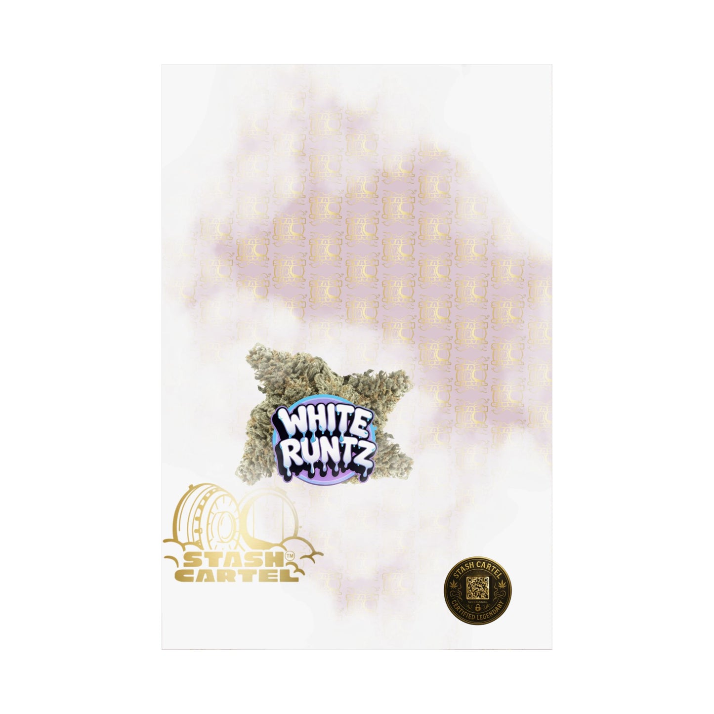 ❄️🎀 White Runtz Poster – Designer Candy Gas Hybrid Poster with Luxury Vibes
