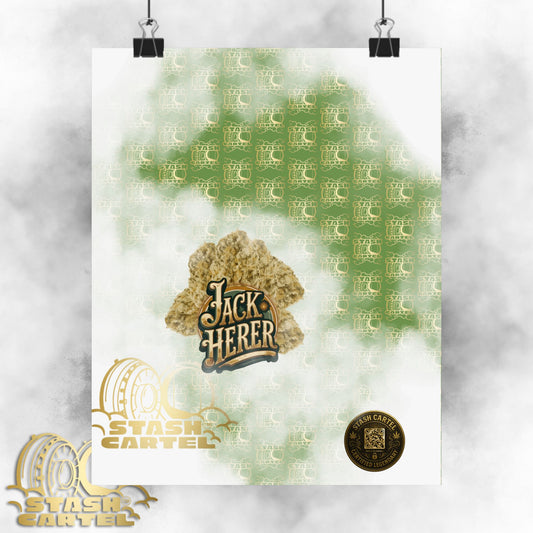 📖 "Jack Herer" Activist Sativa Energy Poster – Legacy Cannabis Art in Dank Green