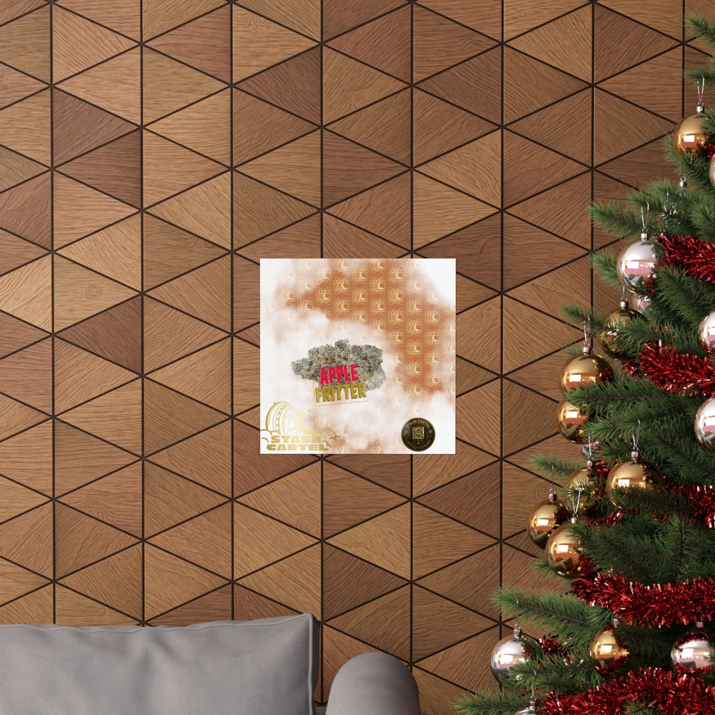 🍏🥧 "Apple Fritter" Hybrid Poster – High-THC Dessert Gas Wall Art