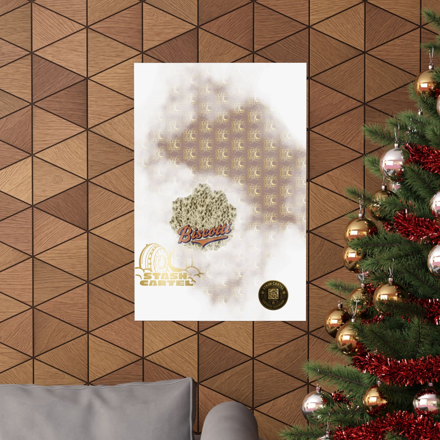 🍪🖤 Biscotti Poster – Cookie Gas Wall Art with Deep Indica Vibes