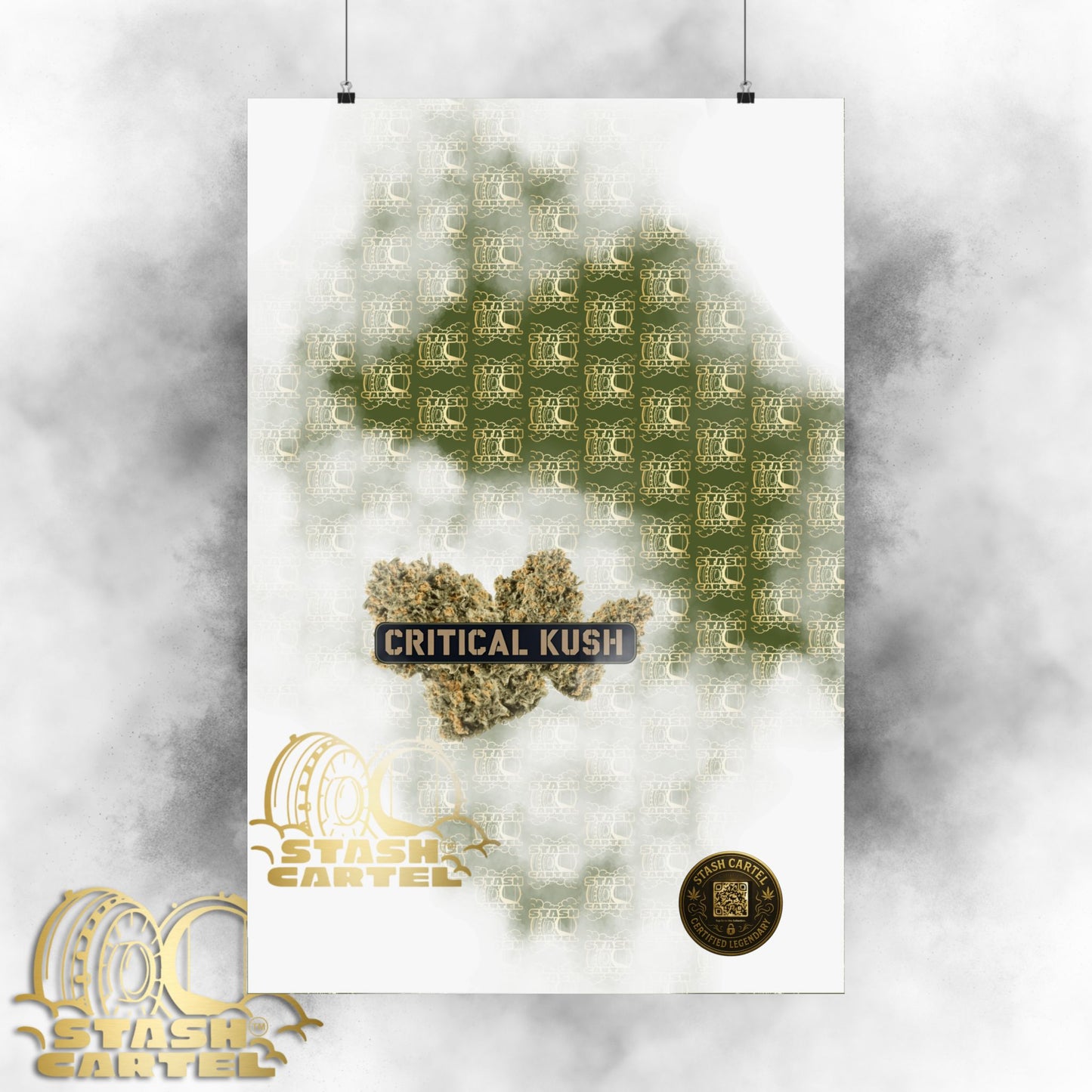 💣🌲 Critical Kush Poster – Classic Indica Wall Art with Spicy Earth & Knockout Calm