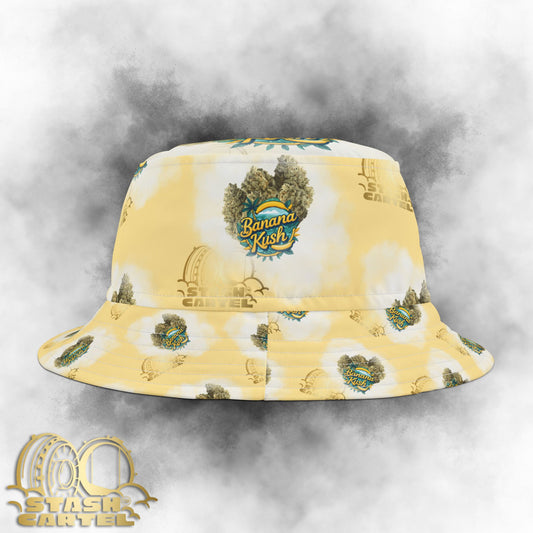 Banana Kush Bucket Hat – Creamy Drip with Sunset Vibes