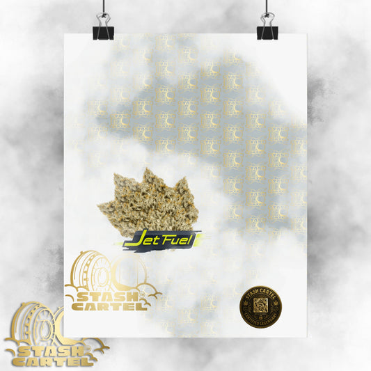 ✈️⛽ Jet Fuel Poster – High-Octane Sativa Wall Art with Pure Diesel Power