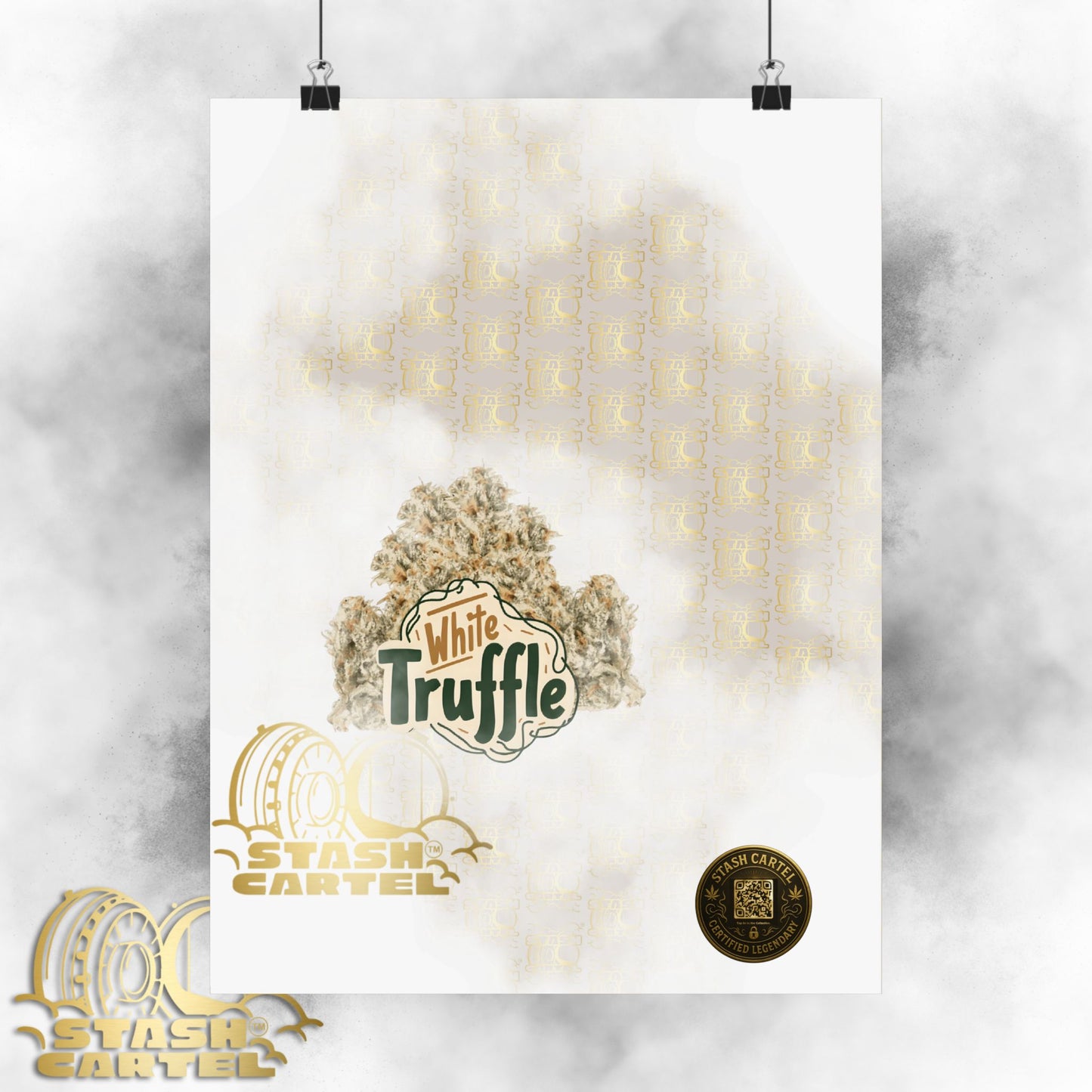 🍄💨 White Truffle Poster – Creamy Exotic Gas Poster with Velvet Indica Feel