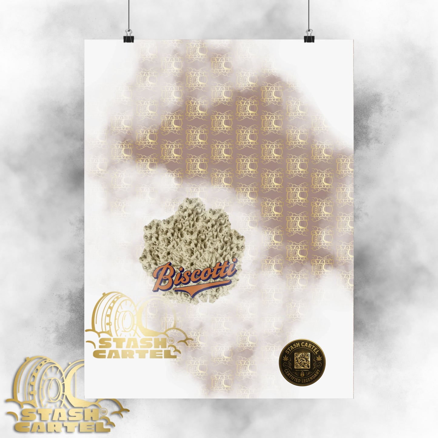 🍪🖤 Biscotti Poster – Cookie Gas Wall Art with Deep Indica Vibes