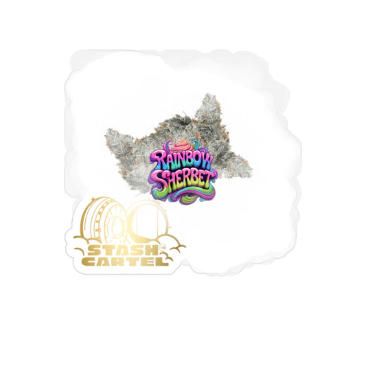 Rainbow Sherbet Transparent Outdoor Sticker – Cannabis Lifestyle Merch