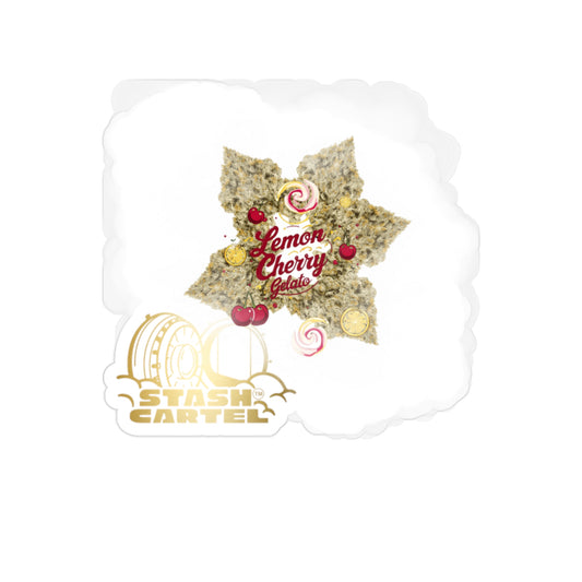 Lemon Cherry Gelato Transparent Outdoor Sticker – Stoner Art Collectible