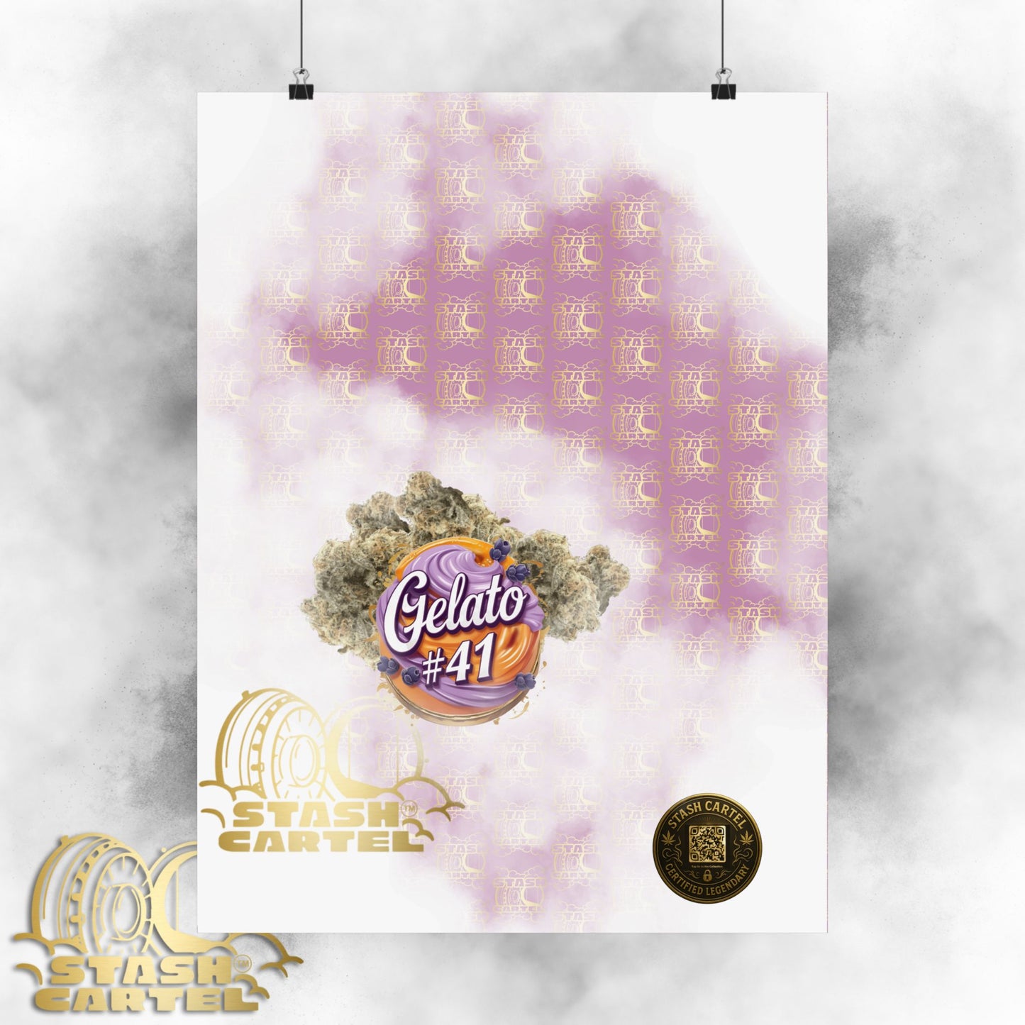 🍨👑 Gelato #41 Poster – Premium Hybrid Wall Art with Dessert Gas