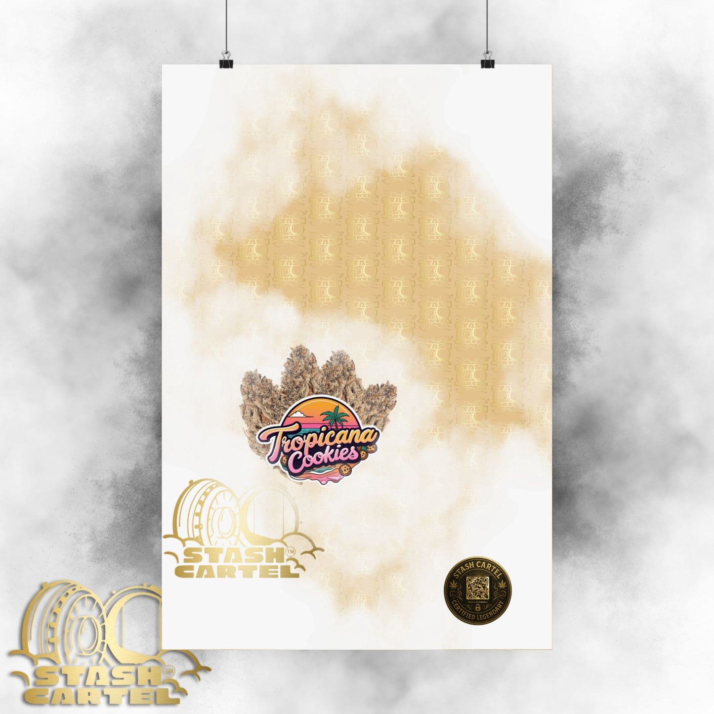 🍊🍪 Tropicana Cookies Poster – Bright Citrus Sativa Poster with Cookie Gas