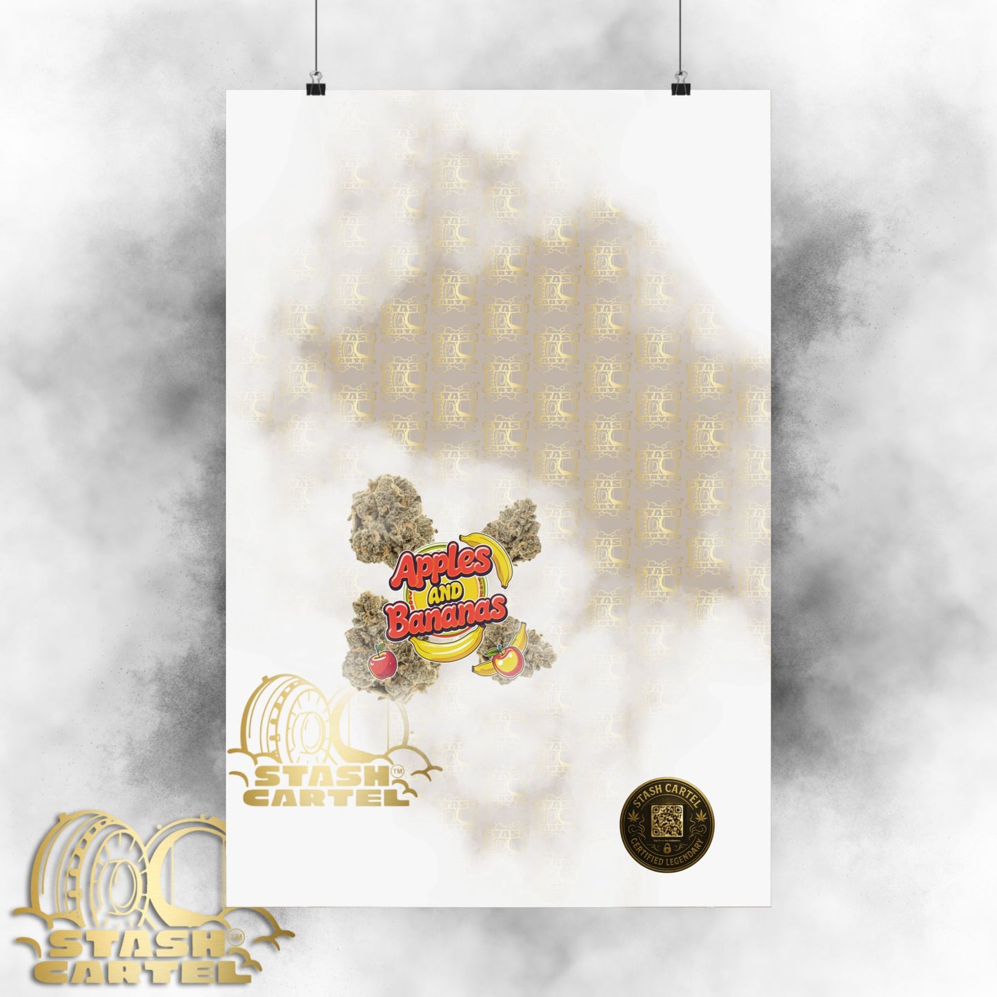 🍎🍌 Apples and Bananas Poster – Fruity Hybrid with Candy Apple & Creamy Tropical Gas