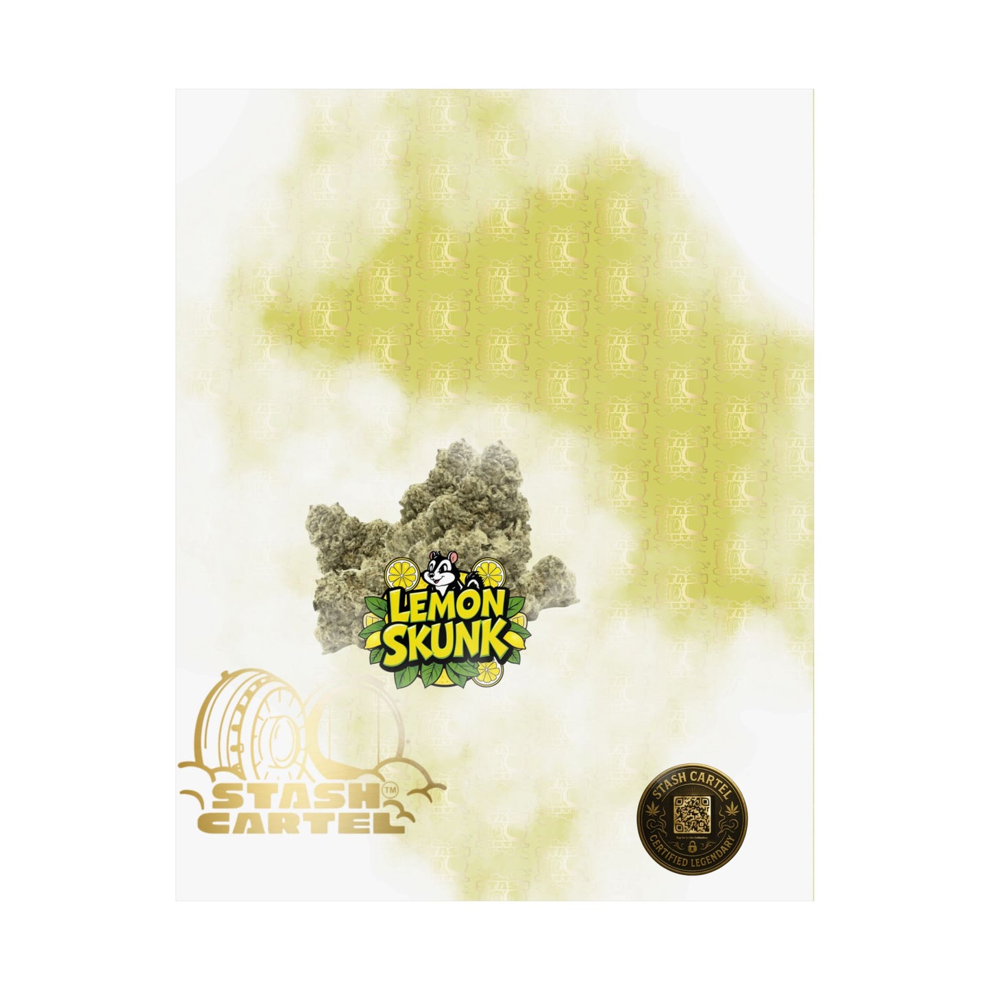 🍋🦨 Lemon Skunk Poster – Zesty Sativa Hybrid with Classic Skunk Funk & Uplifting Vibes