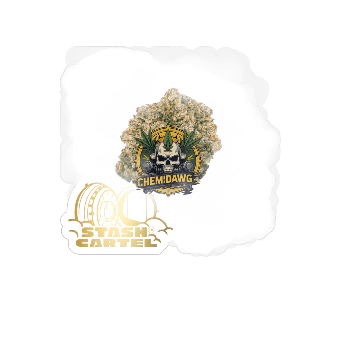Chemdawg Transparent Outdoor Sticker – Cannabis Culture Art