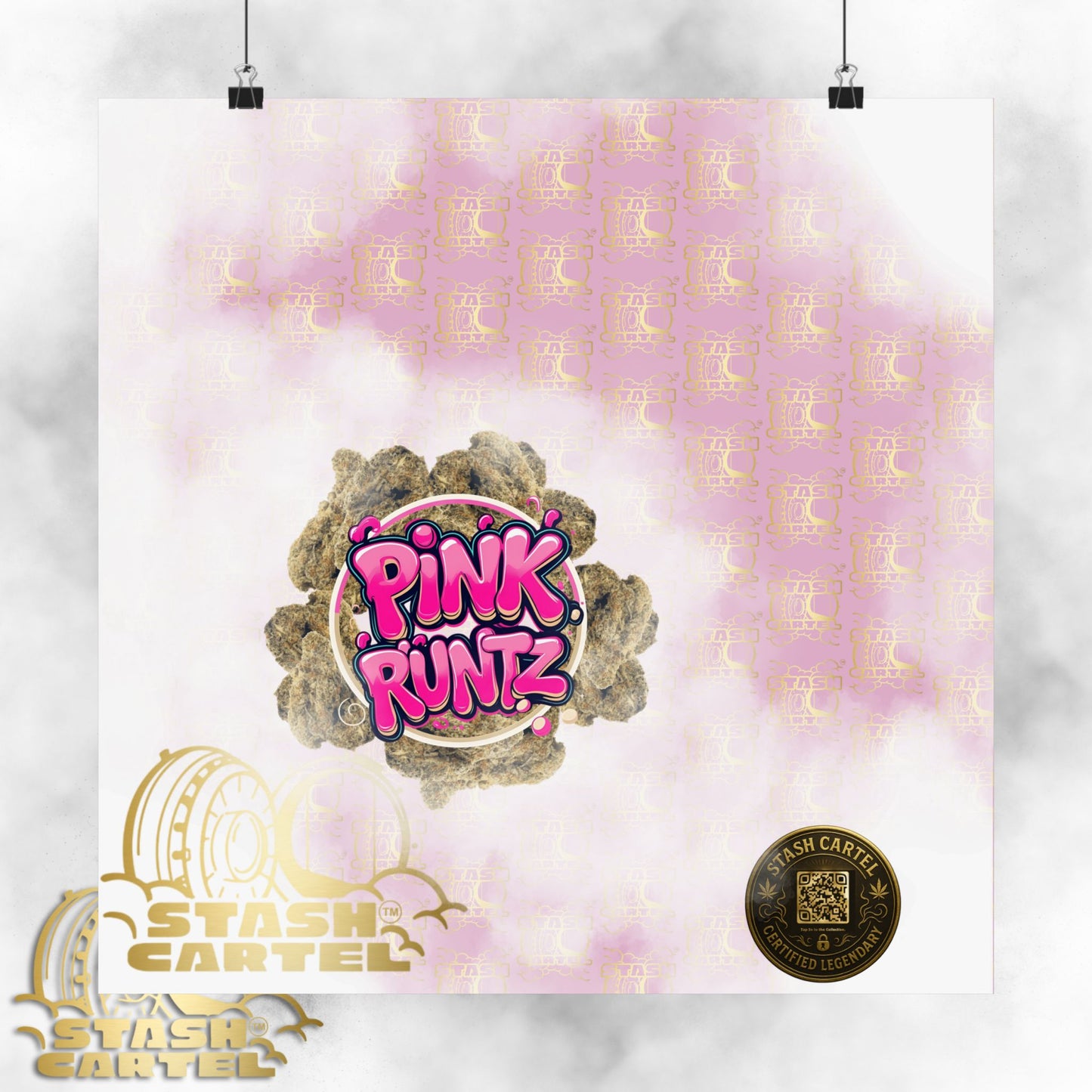 🎀🍭 Pink Runtz Poster – Designer Candy Gas Wall Art with Hybrid Bliss