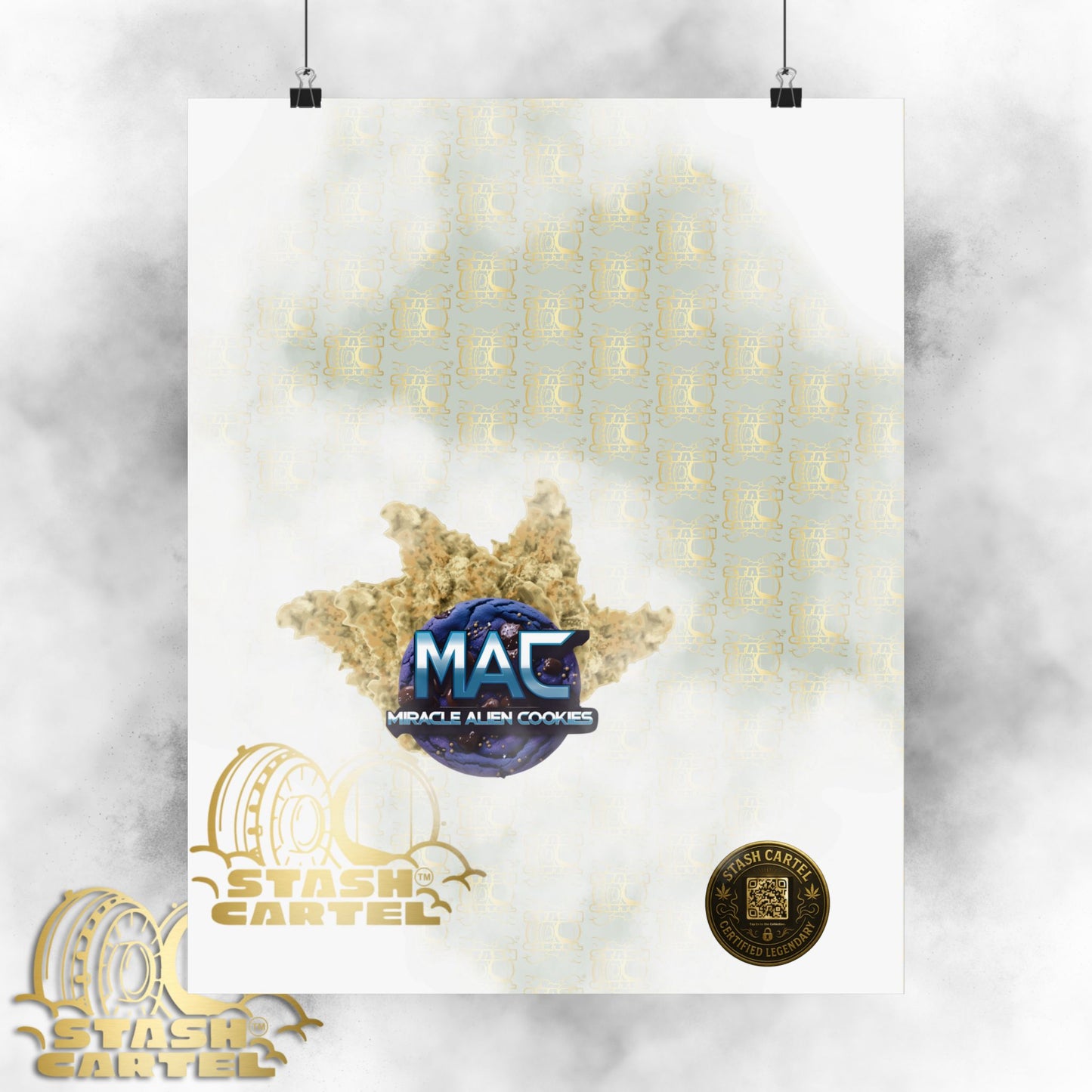 👽🍪 MAC (Miracle Alien Cookies) Poster – Cosmic Hybrid Wall Art with Designer Flavor