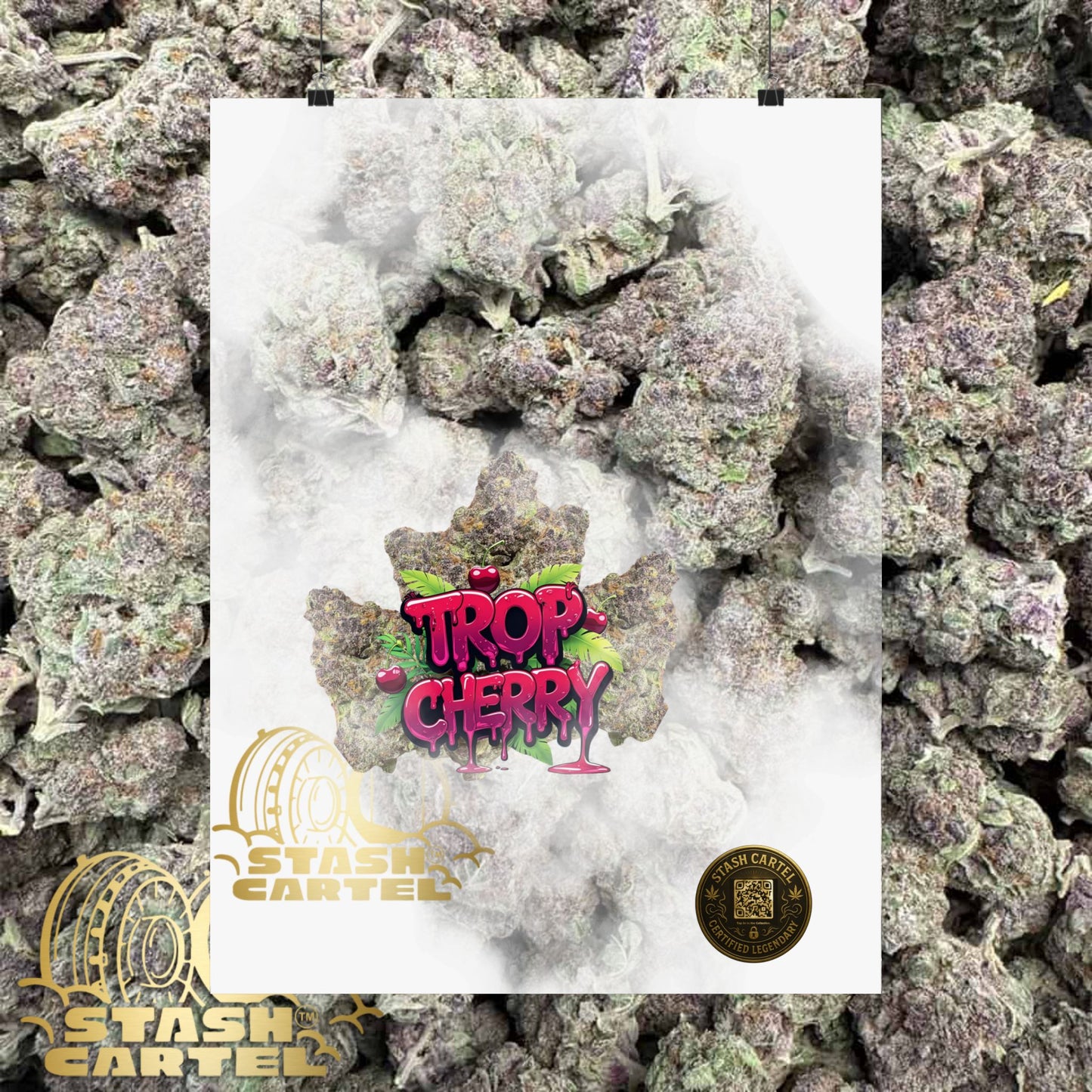 🍒⚡ Trop Cherry Poster – Sativa Poster for Sweet Energy & Focus