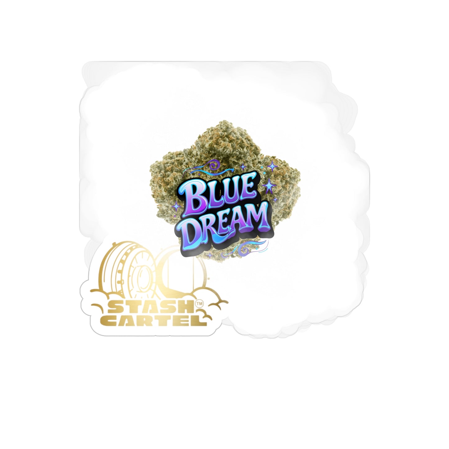 Blue Dream Transparent Outdoor Sticker – Cannabis Culture Art
