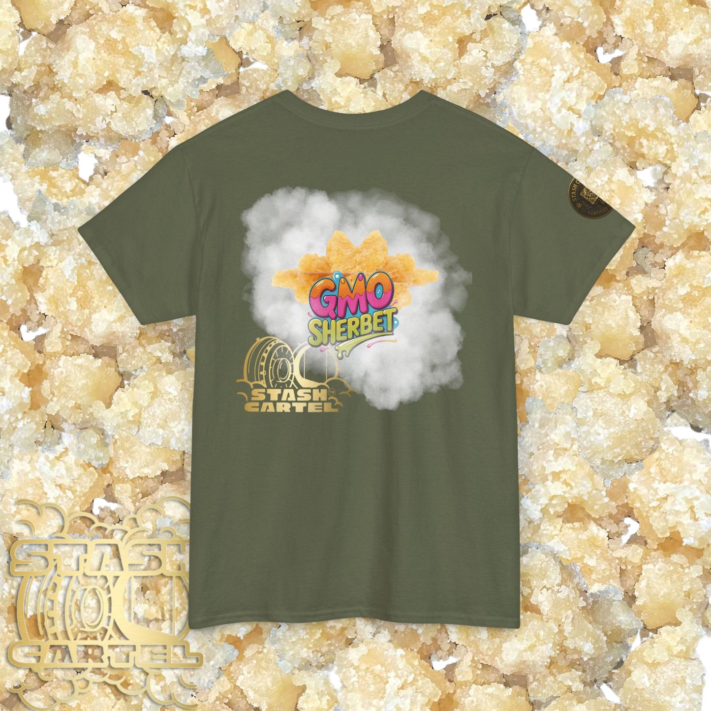 GMO Sherbet Sugar Wax Tee – Full Spectrum Drip, Loud & Creamy Unisex Heavy Cotton Tee