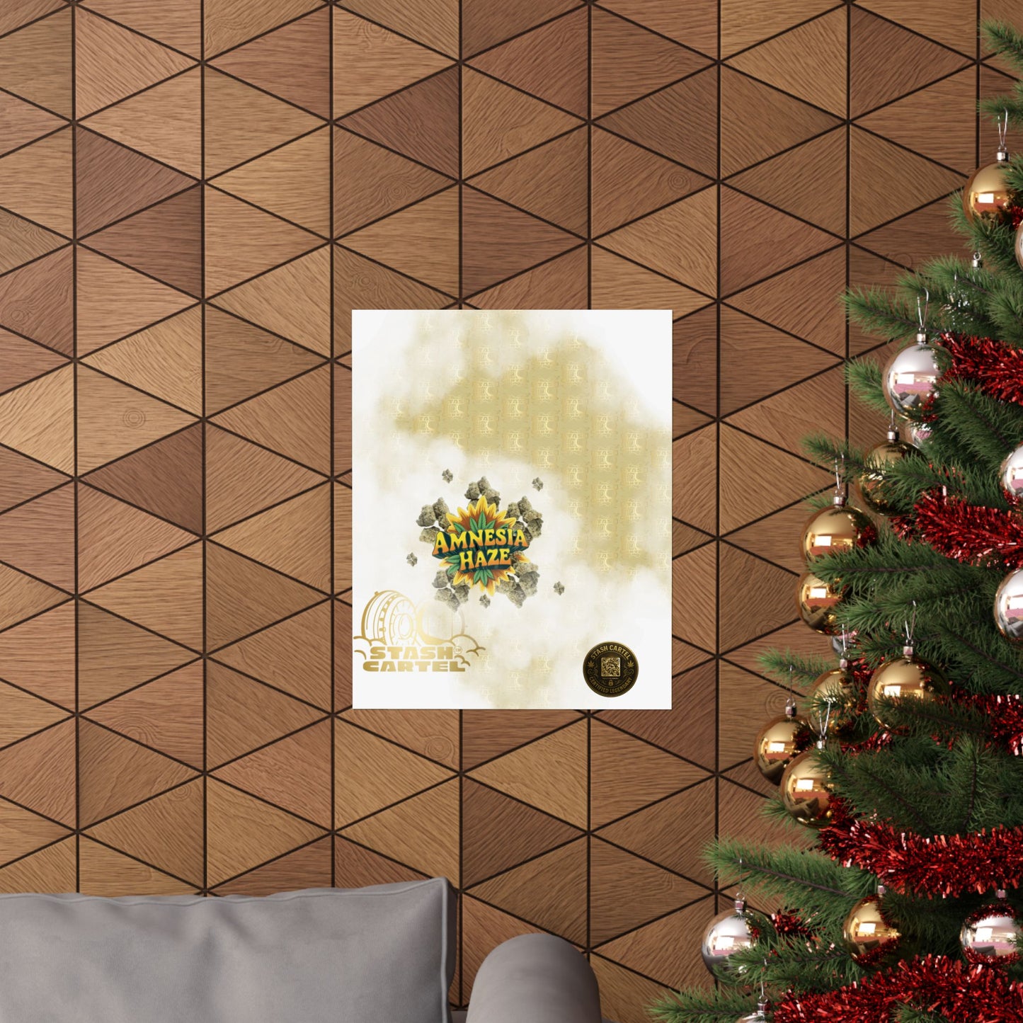 🌀🍋 Amnesia Haze Poster – Psychedelic Sativa Print for Mental Elevation